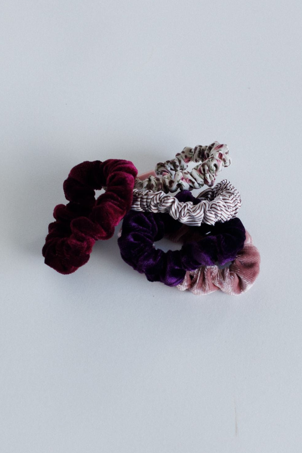 Velvet Crush Hair Scrunchies - Wine