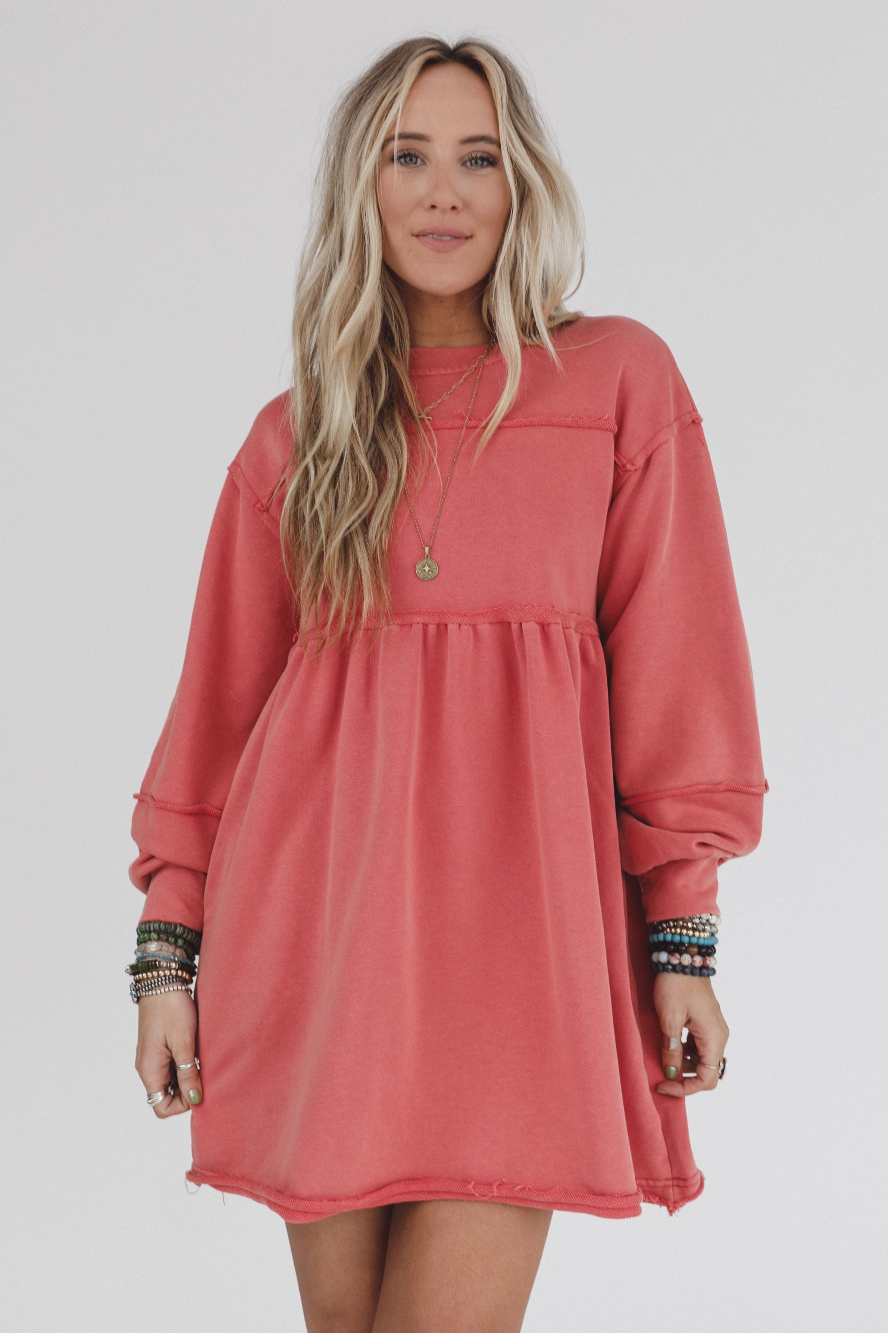 Estelle Dress - Coral