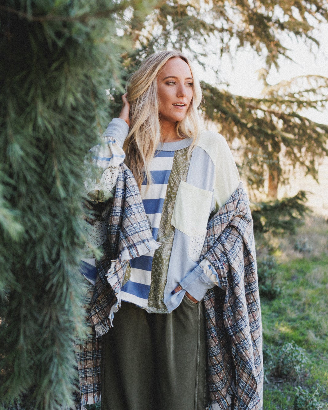 Daisy Darling Patchwork Top - Blue