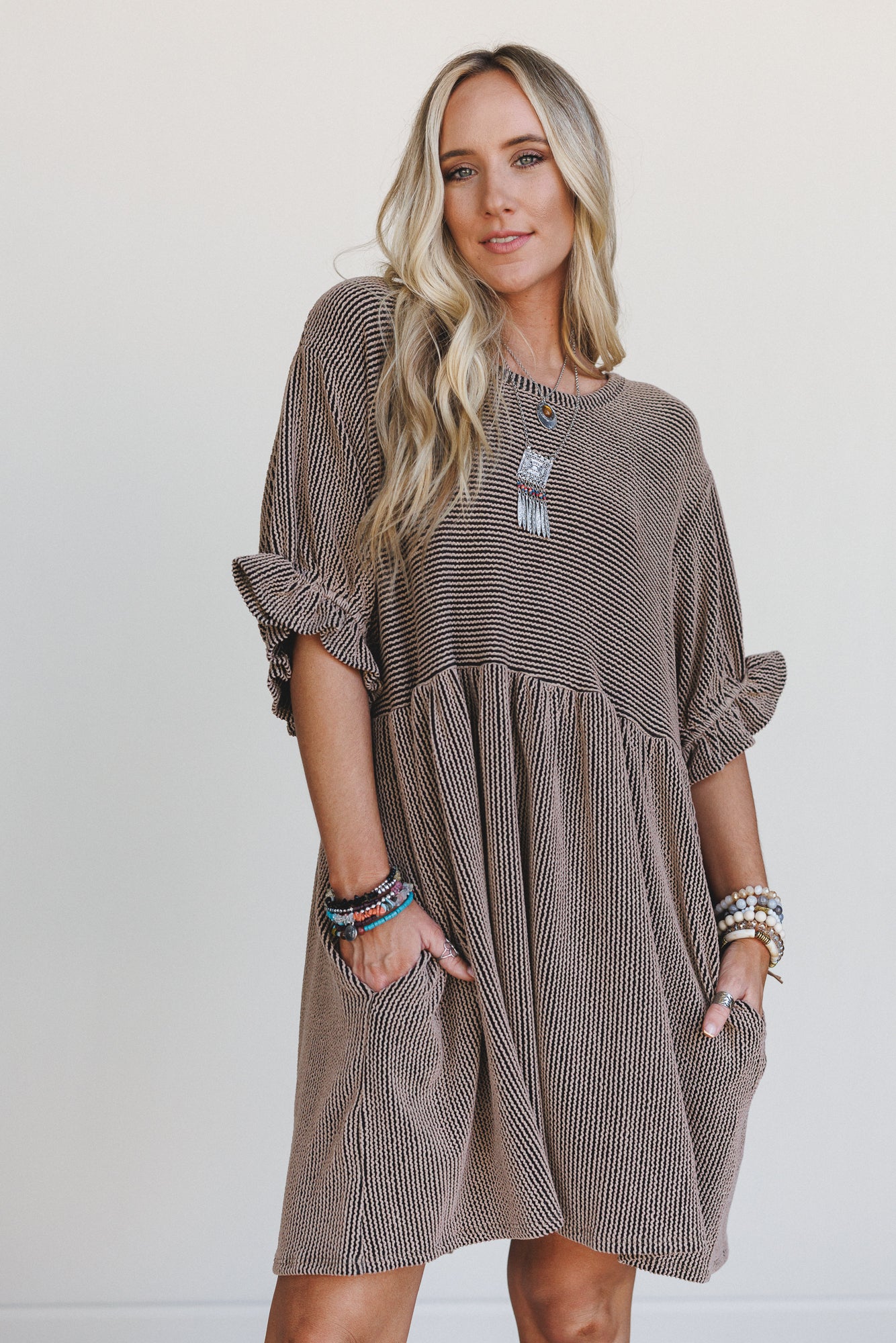 The Nest Open Sky Dress - Camel