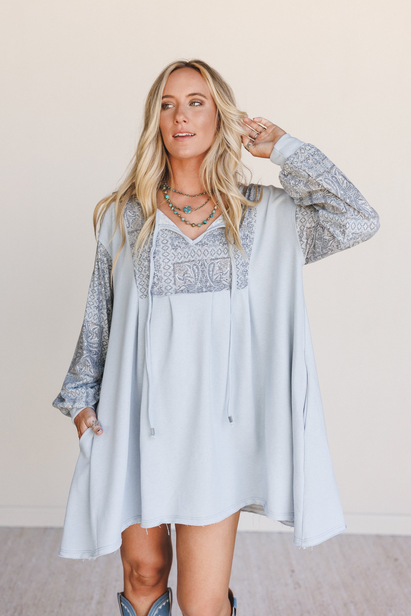 The Nest Sky Light Dress - Blue Multi