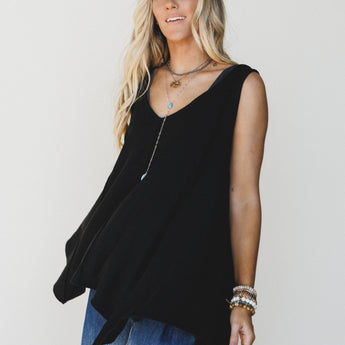 The Nest Drift Away Top - Black XL / Black