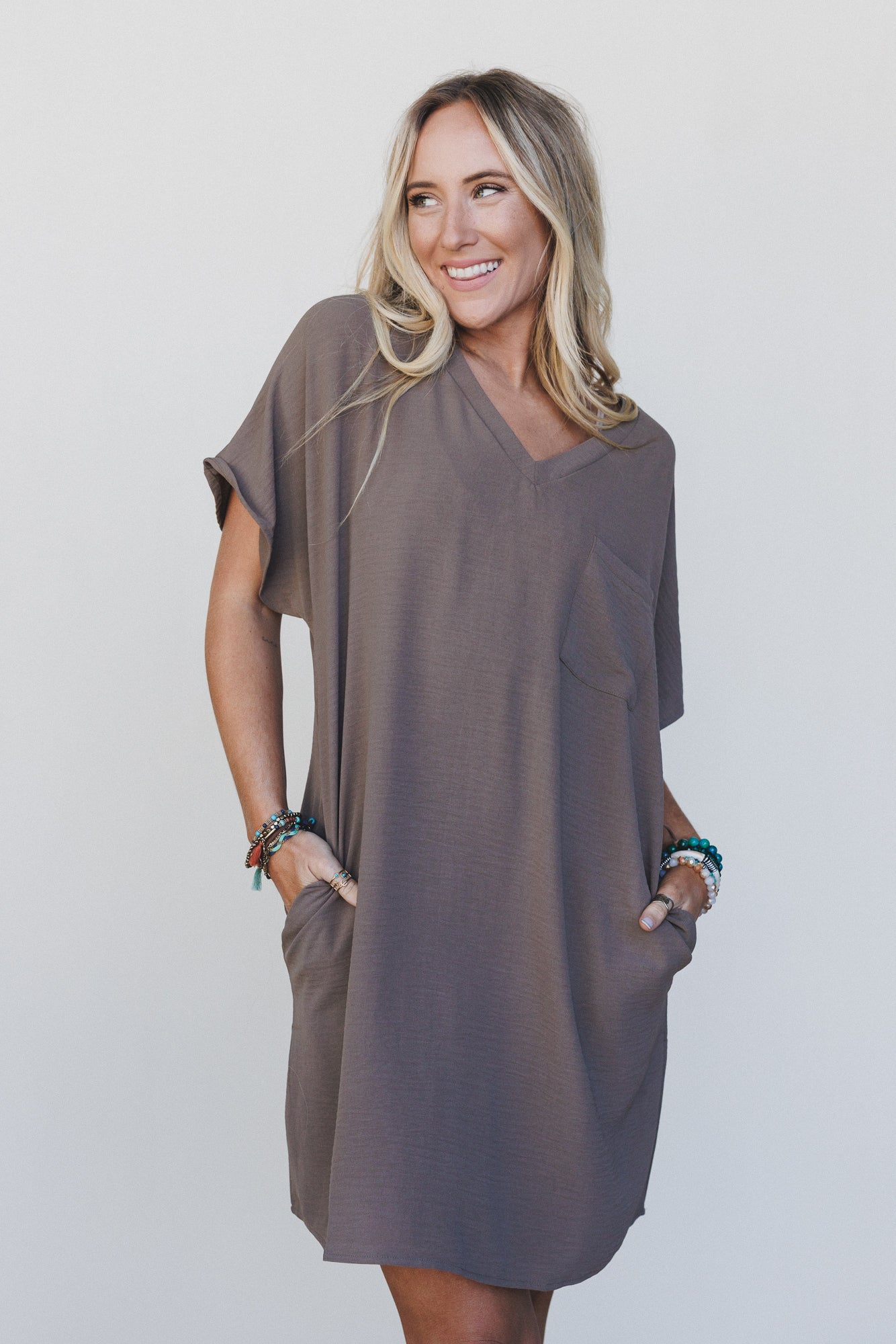 Breeze Route Tee Dress - Mocha