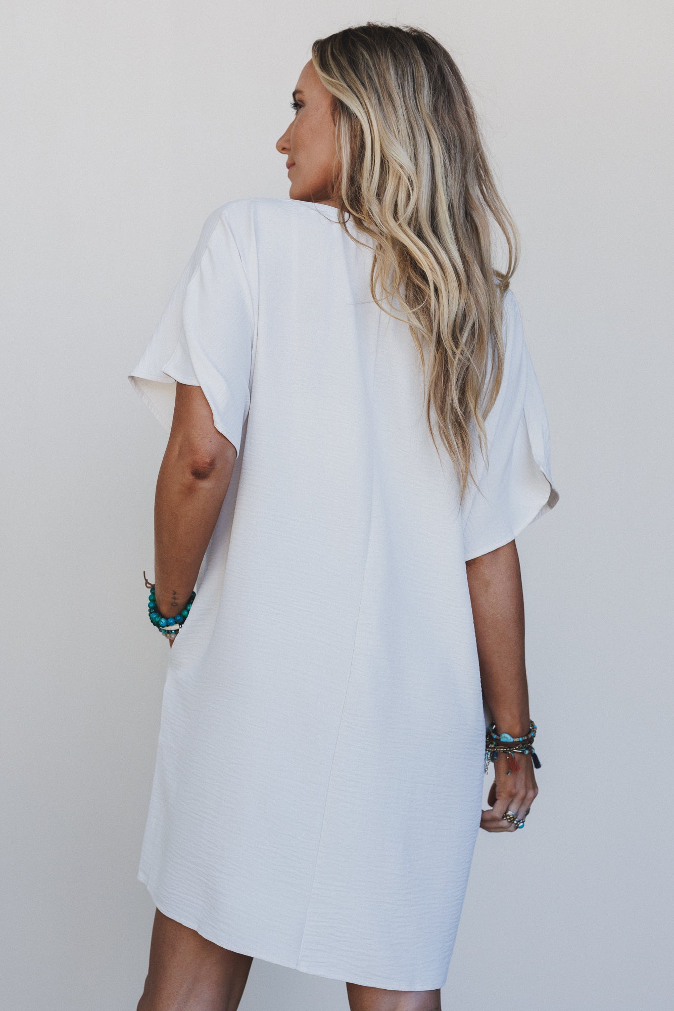 Breeze Route Tee Dress - Beige