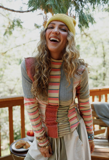 Eclectic Stripes Top in Pink from Three Bird Nest