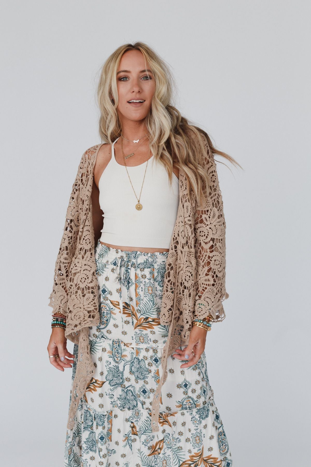 Crochet Floral Petal Kimono Wrap