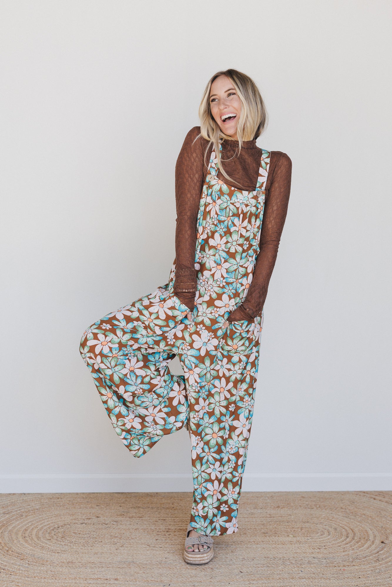 Electric Daisy Overalls - Mocha