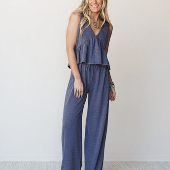 The Nest Easy Sunday Set - Heather Navy M / Heather Navy