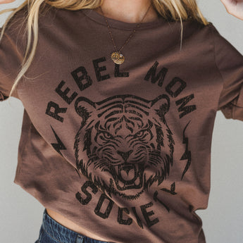 The Nest Rebel Mom Society Tee - Vintage Brown L/XL / Vintage Brown