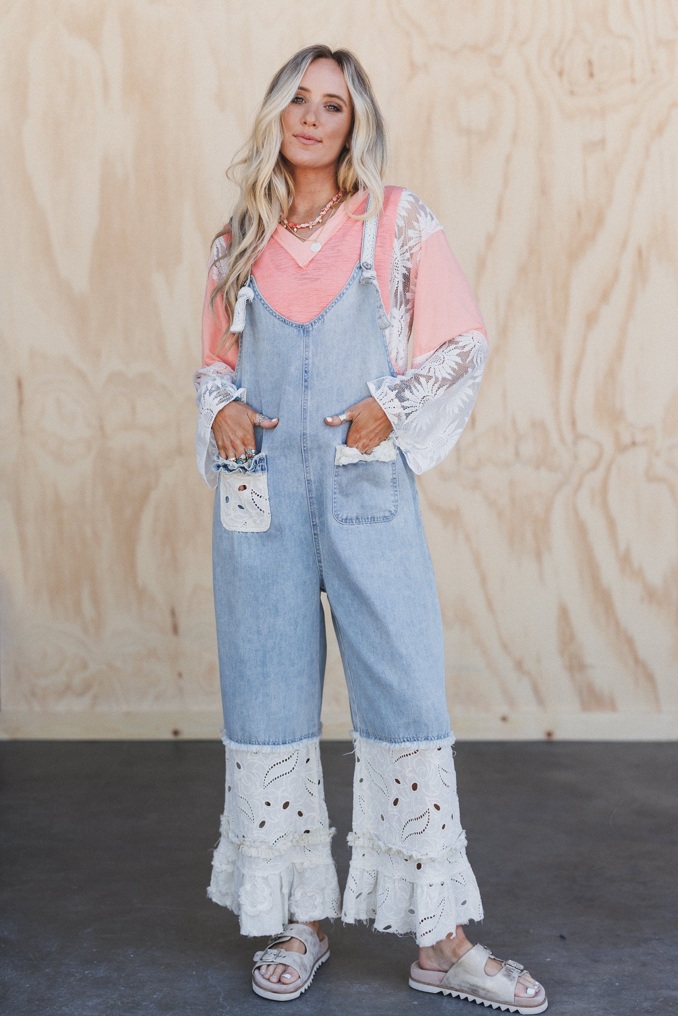 Hometown Love Overalls - Denim