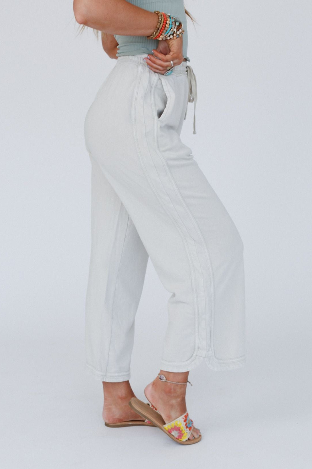 So Comfy Wide Leg Pant Cropped Length