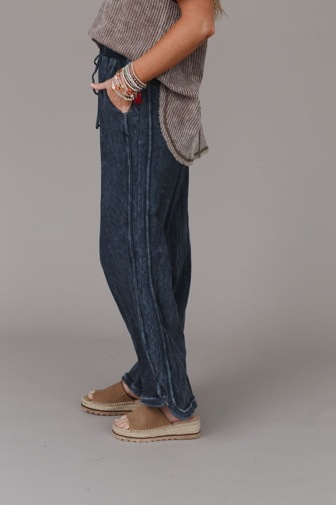 So Comfy Wide Leg Full Pant - New Navy