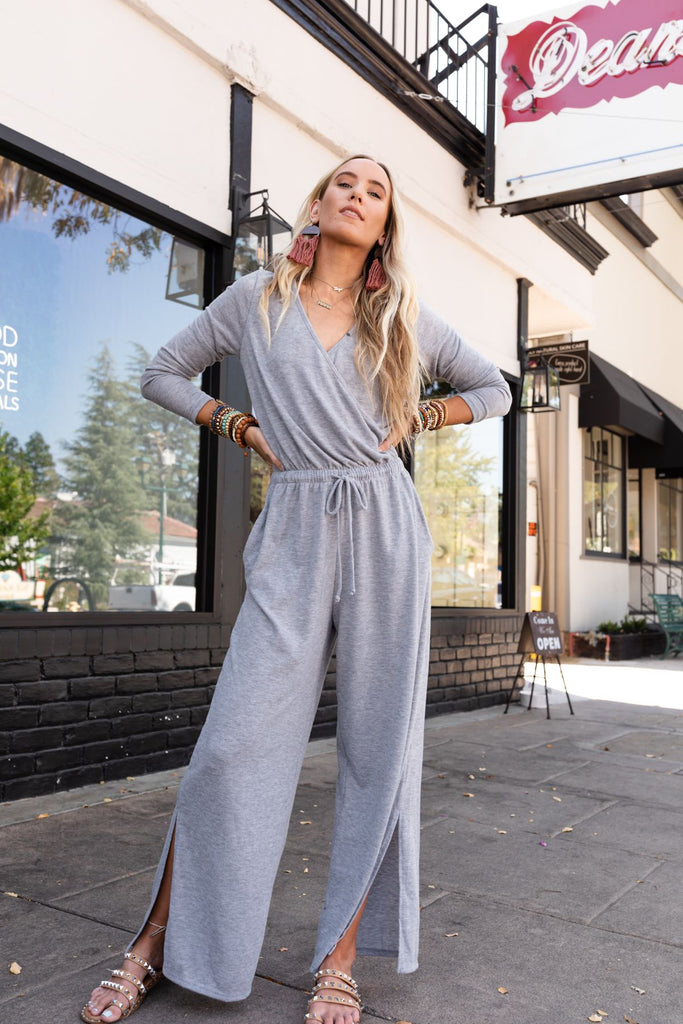 armonika Jumpsuit - Gray - Relaxed fit - Trendyol