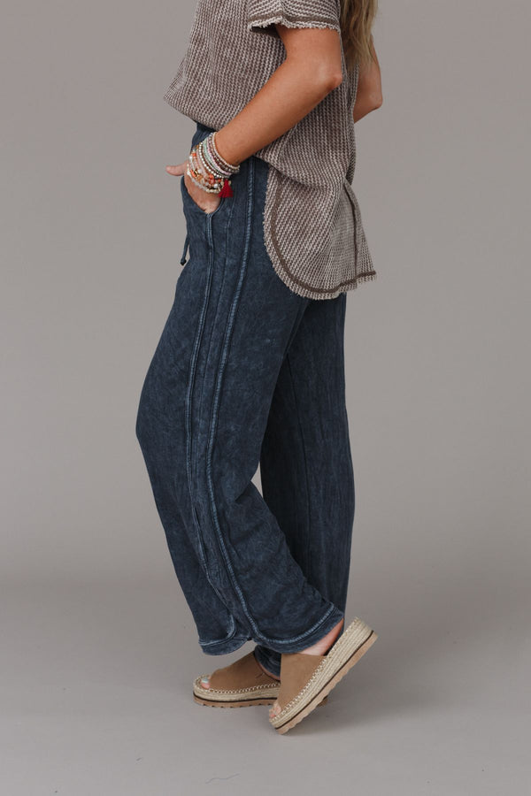So Comfy Wide Leg Full Pant - New Navy
