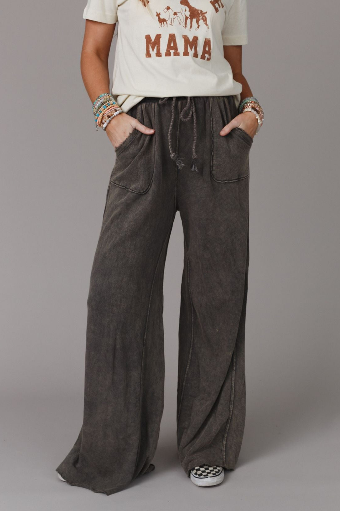 Relaxing Robin Wide Leg Pant - New Charcoal