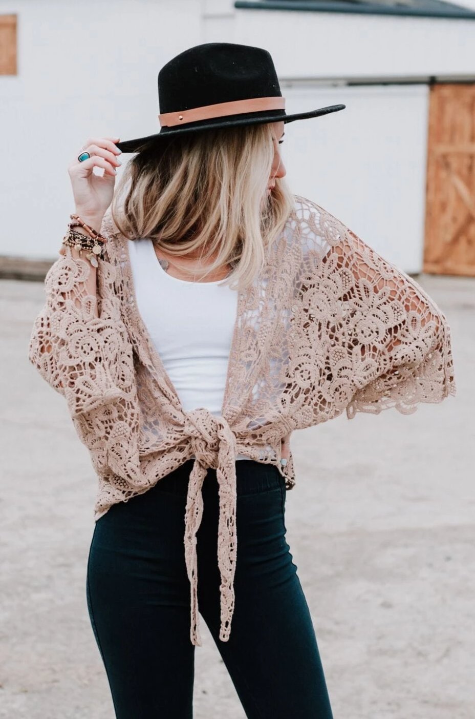 Crochet Floral Petal Kimono Wrap