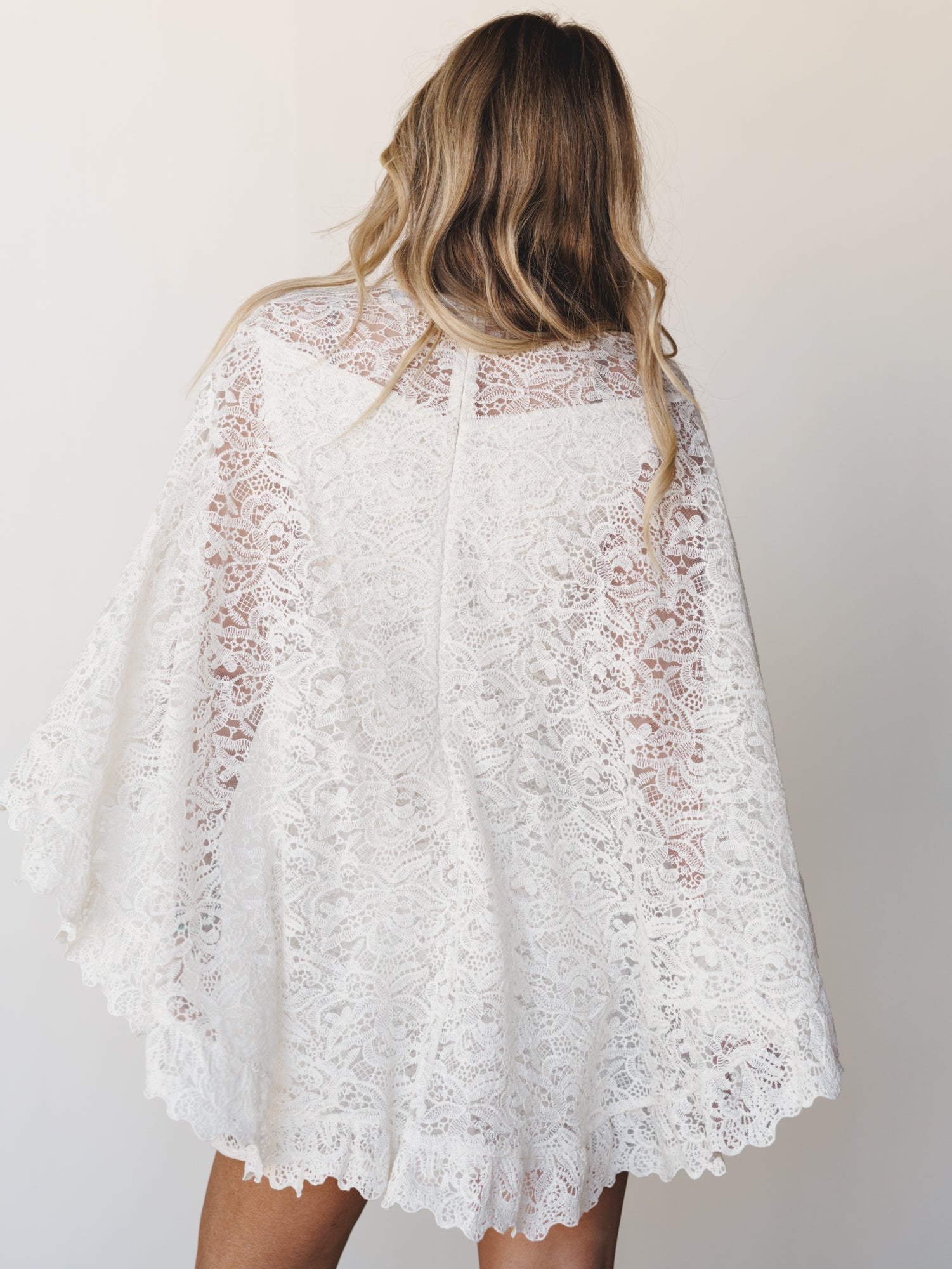 lace poncho dress Style: CASSEY Metallic French Metallic Gold Lace Poncho