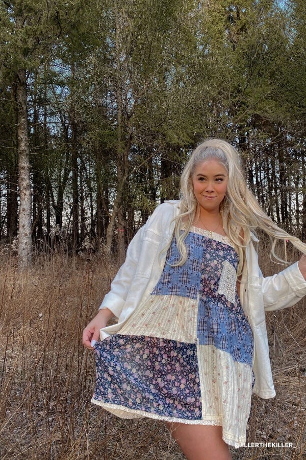 Golden Fields Patchwork Dress — Three Bird Nest