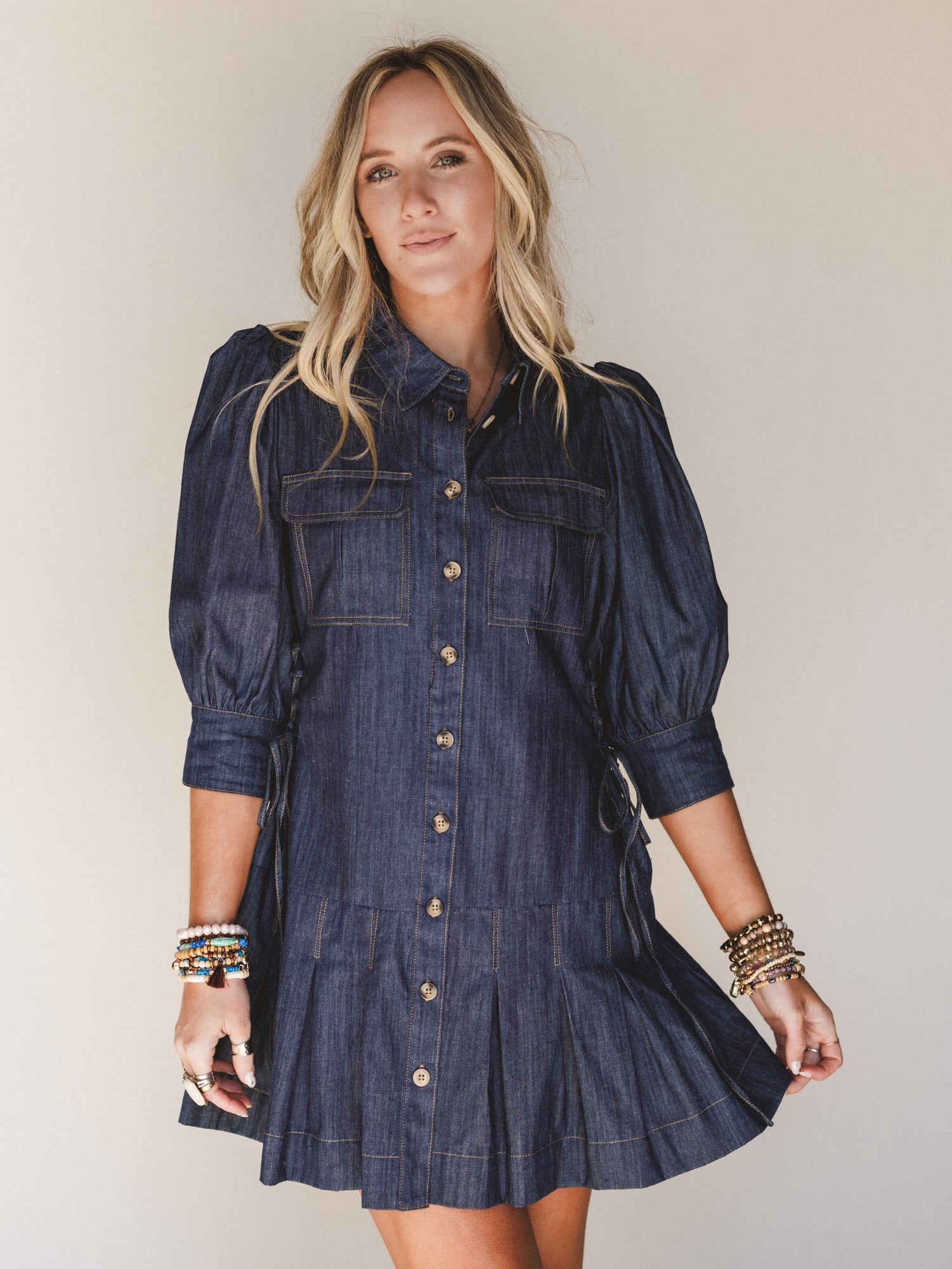 classic american dress This daywear ensemble is more traditional in its silhouette, though the...