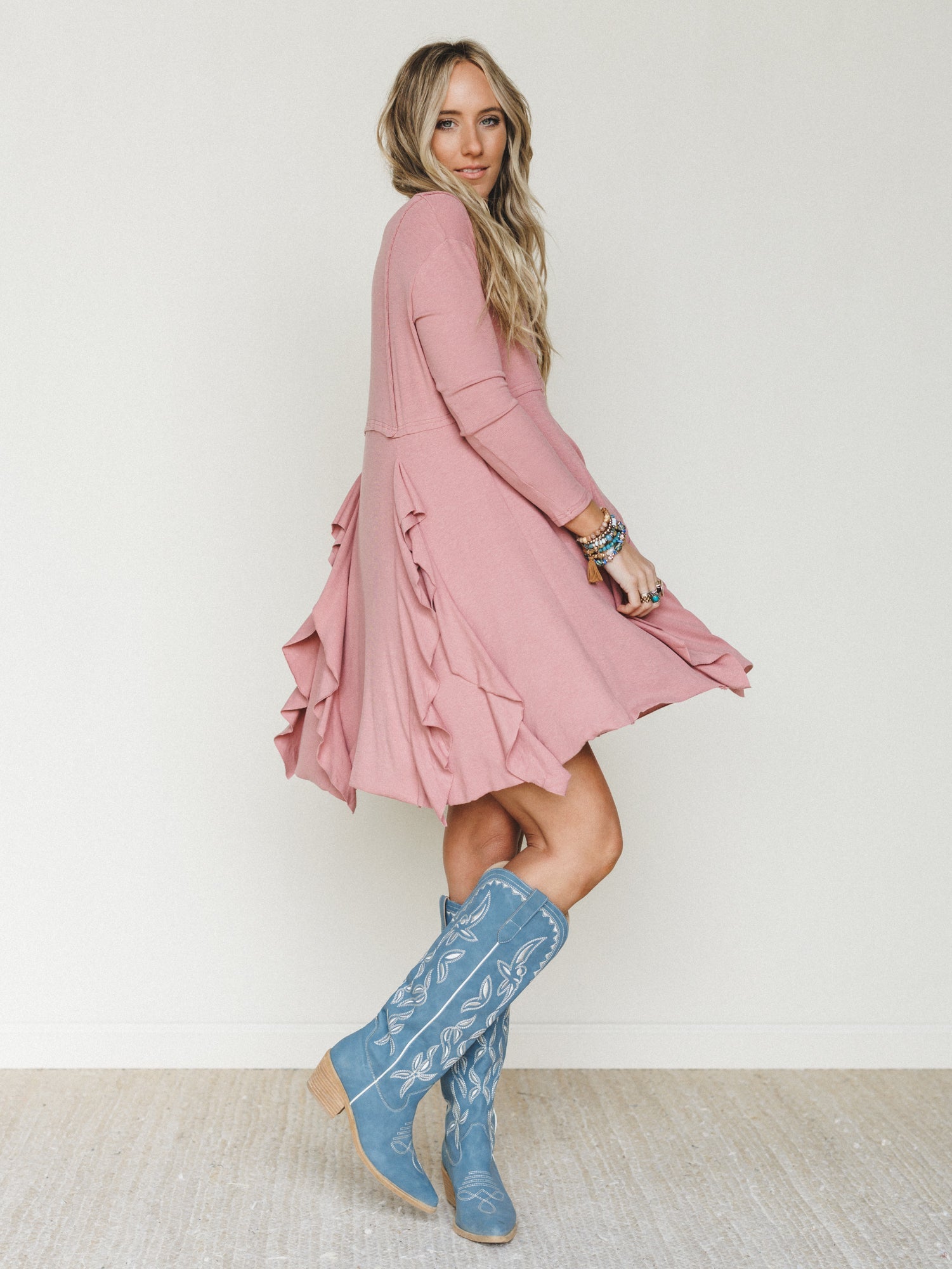 pink cherry blossom dress THE MINI | CULT MIA Perfect for a sunny picnic or a breezy afternoon stroll Cherry Blossom Dress - Dusty