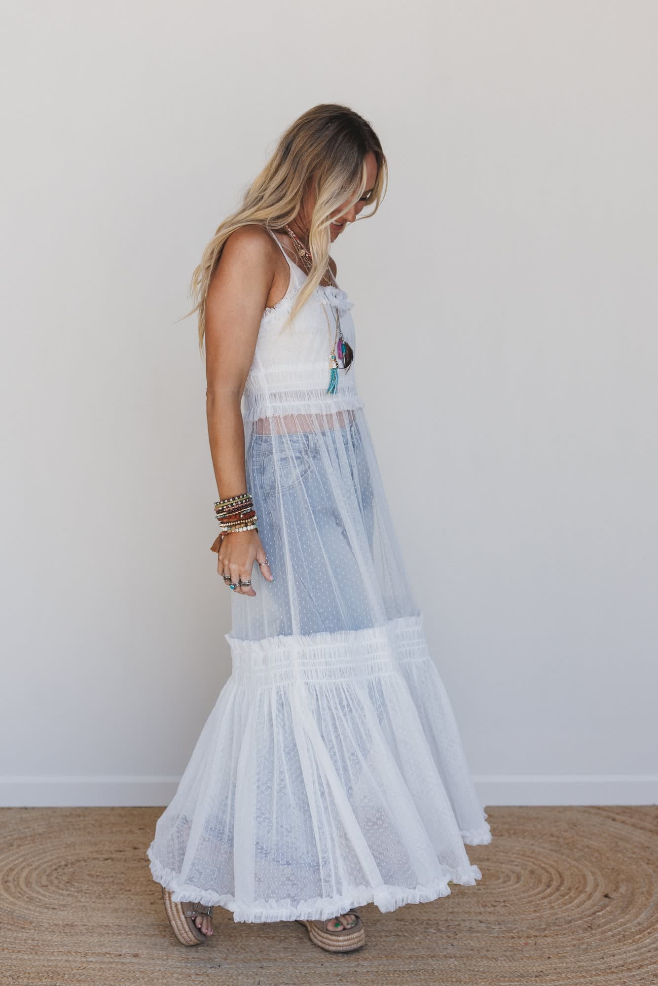 Light Layers Maxi Dress - White Davi & Dani Light Layers Maxi Dress - White Davi & Dani