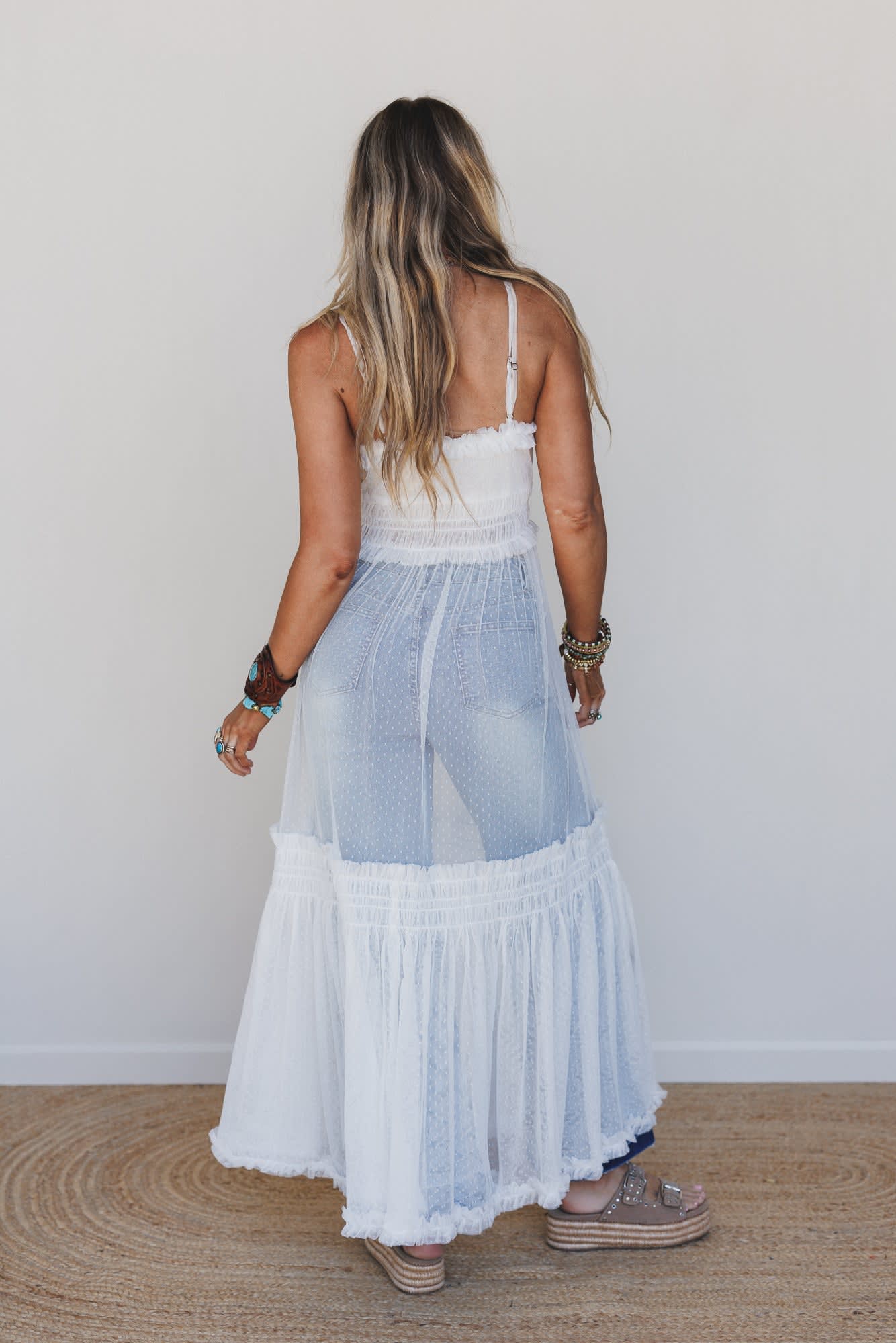 Light Layers Maxi Dress - White Davi & Dani Light Layers Maxi Dress - White Davi & Dani