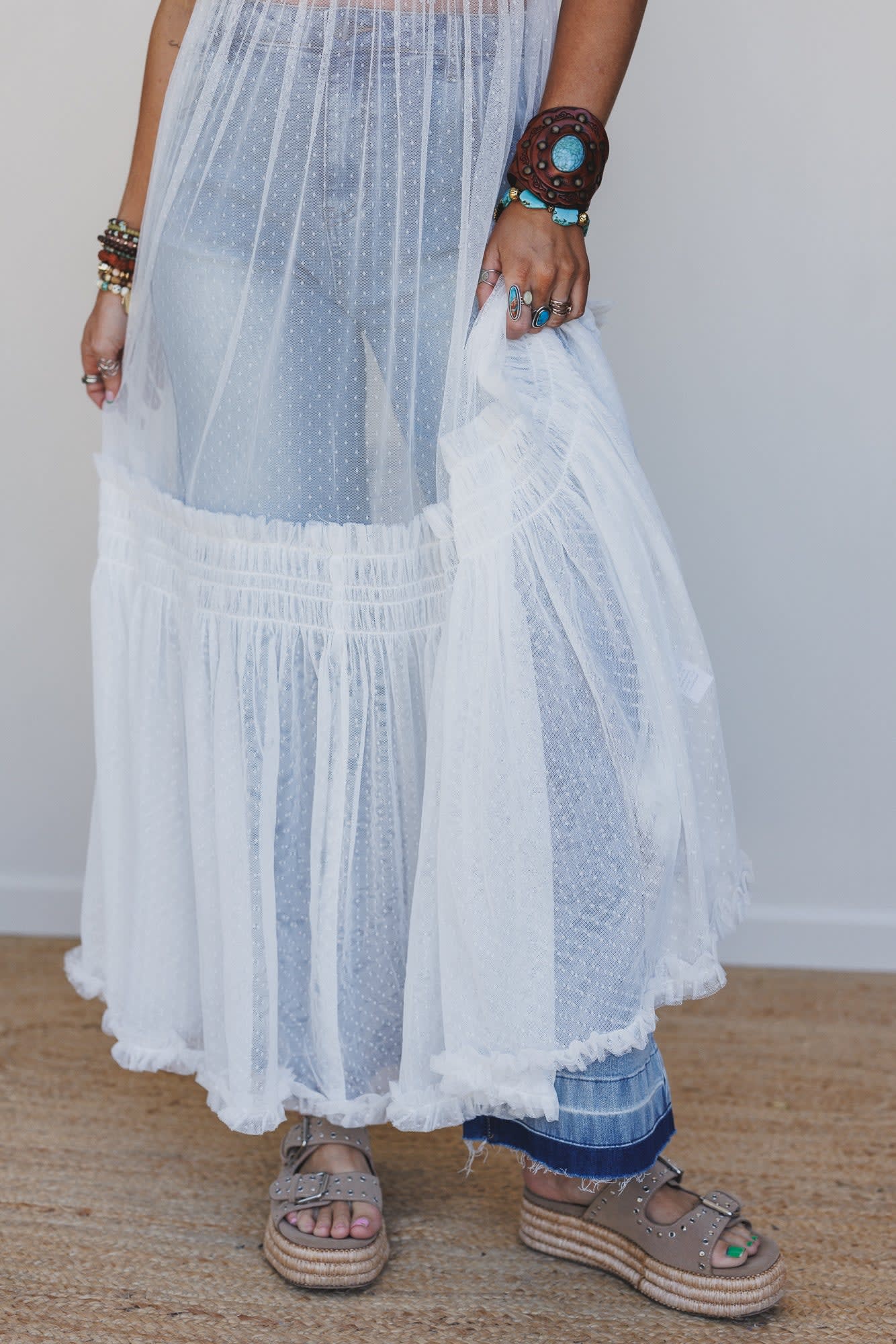 Light Layers Maxi Dress - White Davi & Dani Light Layers Maxi Dress - White Davi & Dani