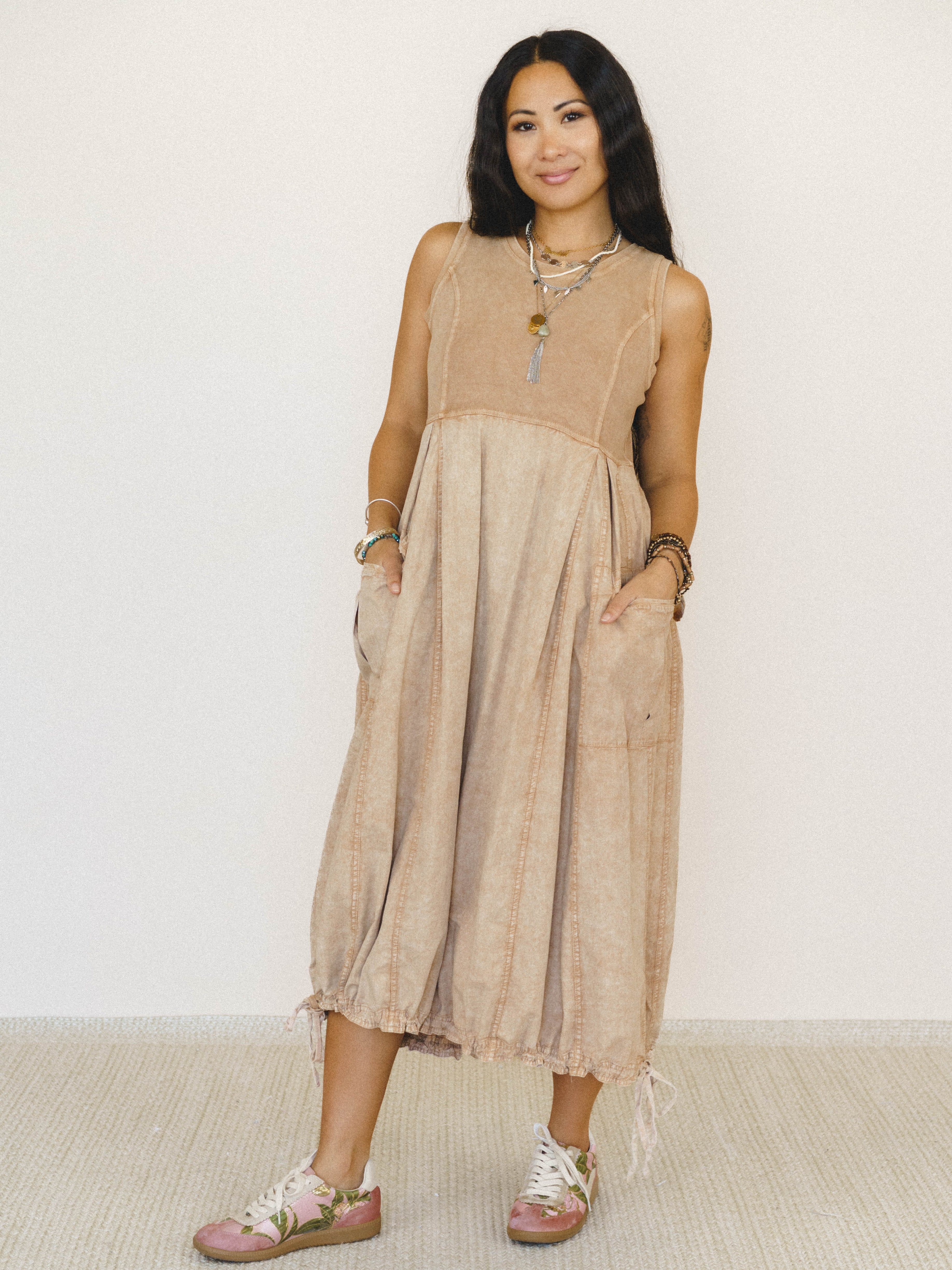 Jungle Beat Cargo Maxi Dress - Women's Size L, Toast - Three Bird Nest Jungle Beat Cargo Maxi Dress - Women's Size L, Toast - Three Bird Nest