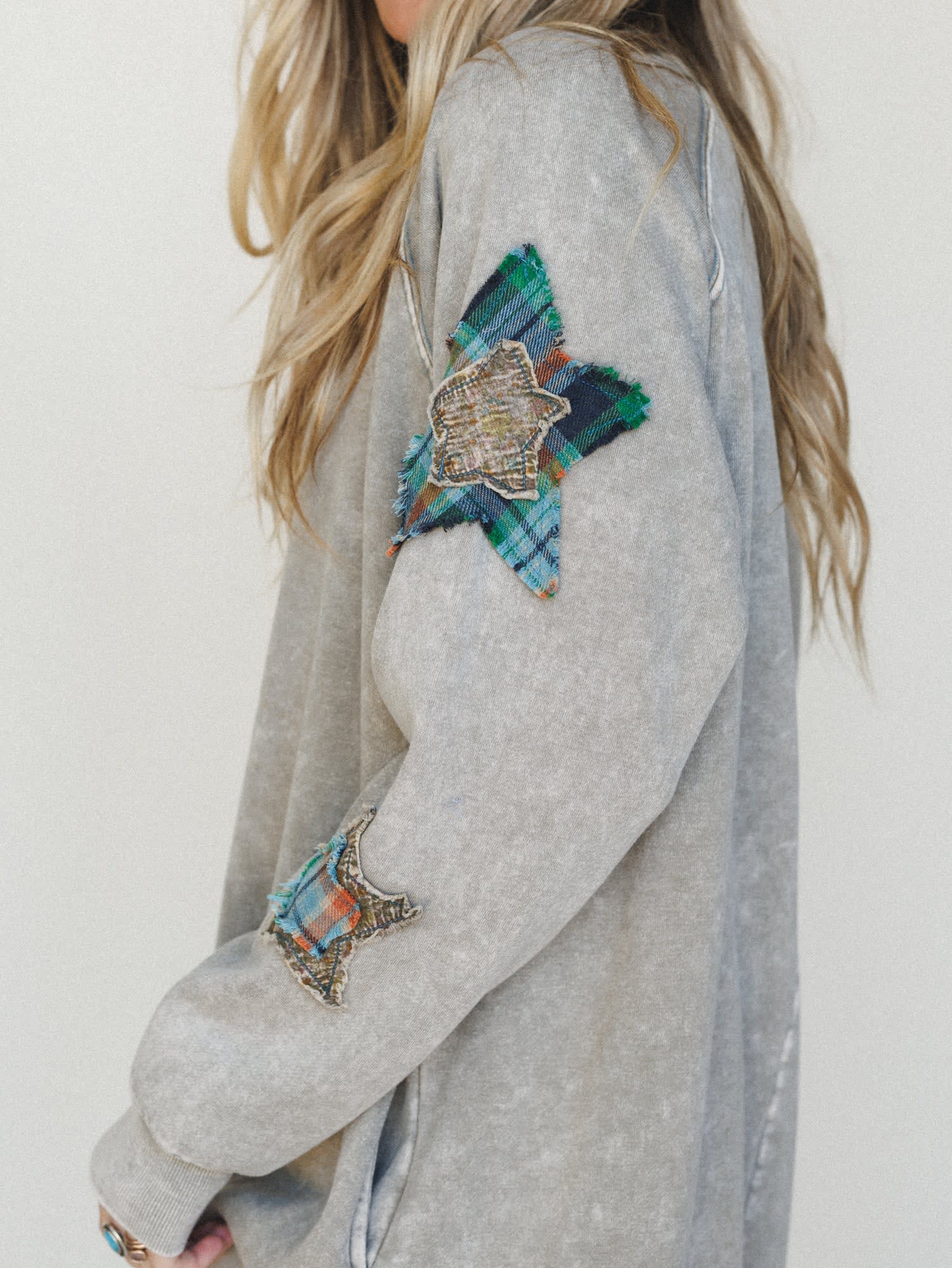 Starfall of Wonder Long Sleeve Dress - Ash Easel Starfall of Wonder Long Sleeve Dress - Ash Easel