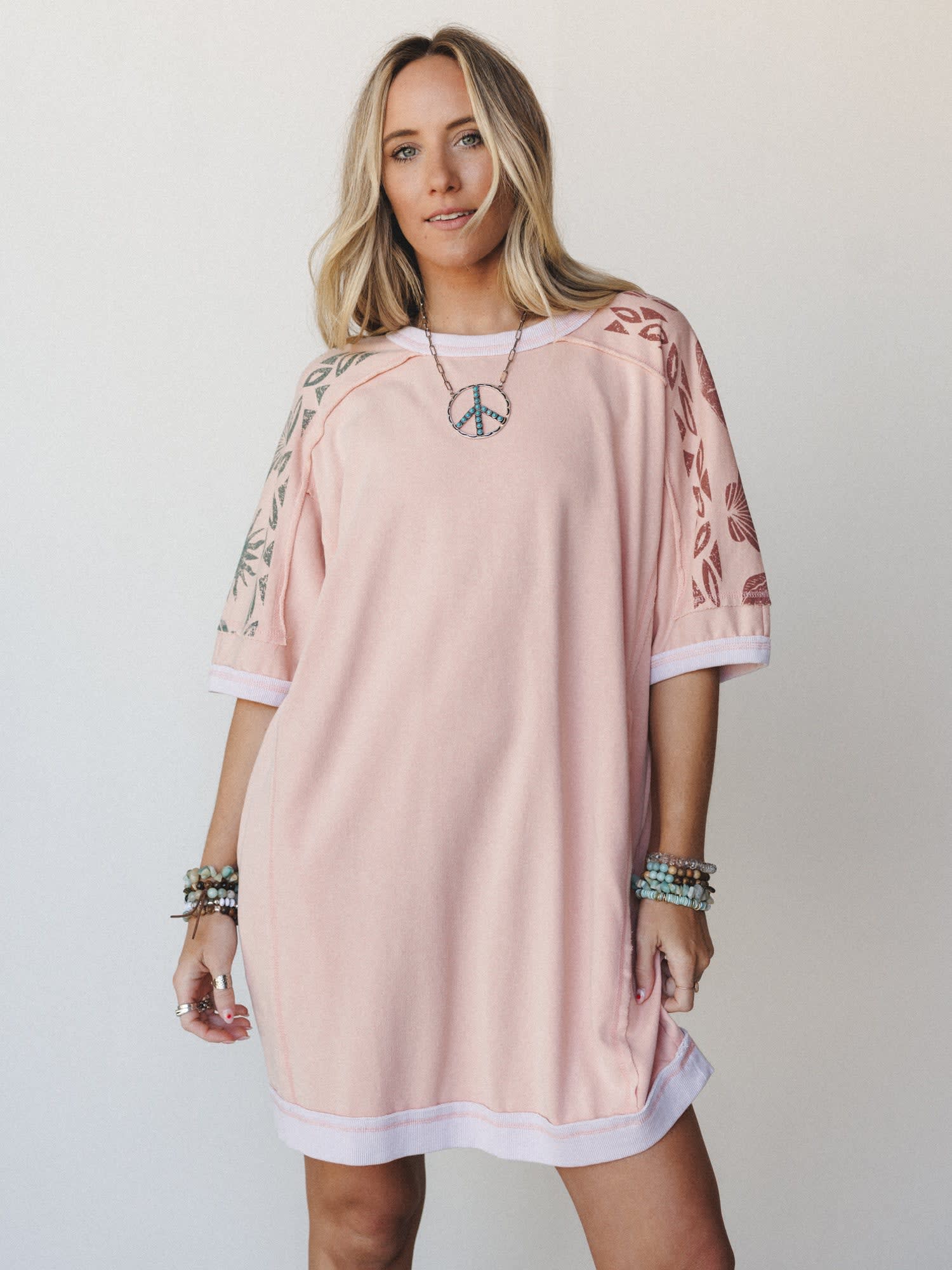 South Beach Sands Tee Dress - Women's Size S, Blush - Three Bird Nest South Beach Sands Tee Dress - Women's Size S, Blush - Three Bird Nest