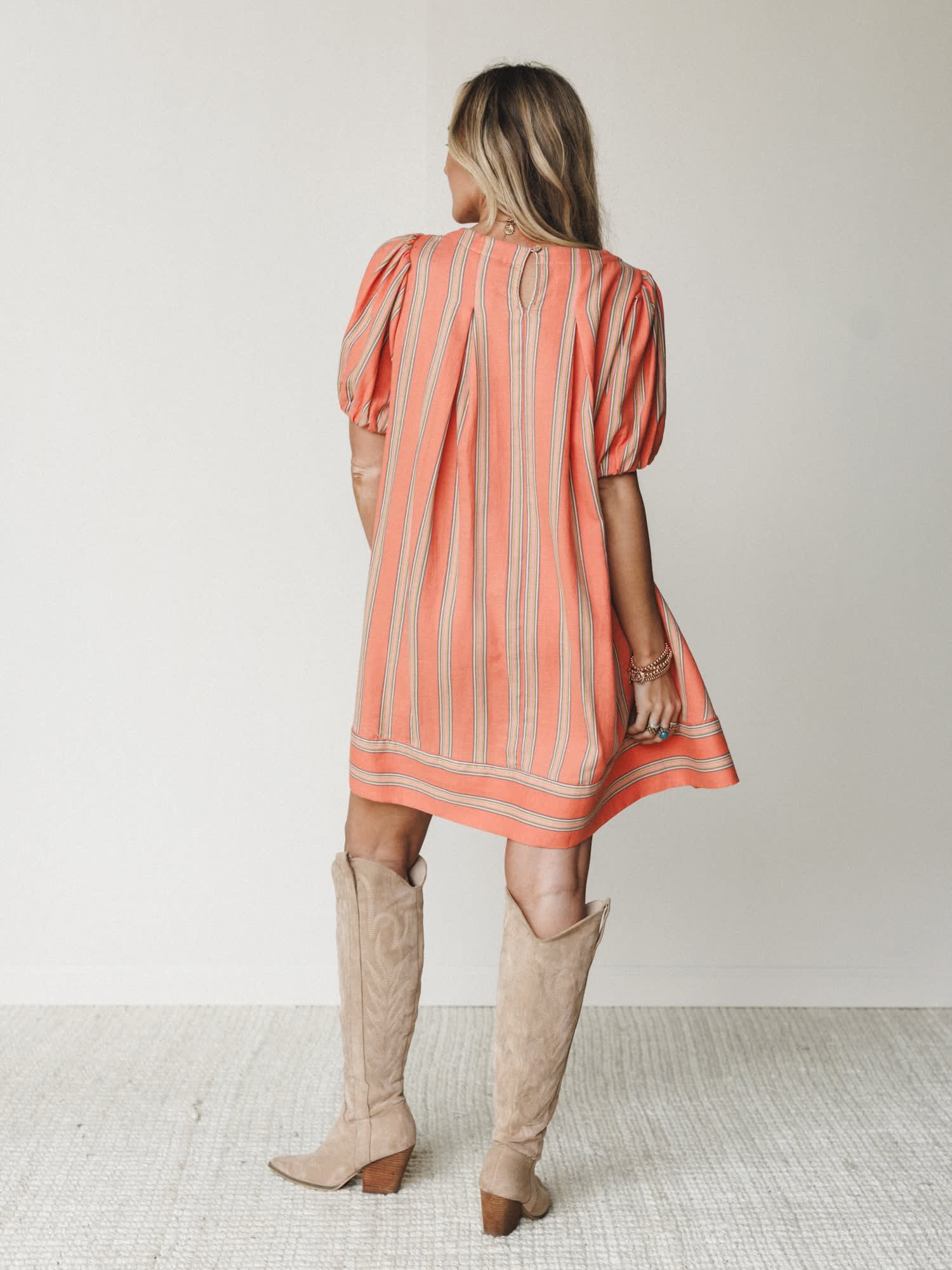 Solar Flare Dress - Women's Size S, Tangerine - Three Bird Nest Solar Flare Dress - Women's Size S, Tangerine - Three Bird Nest
