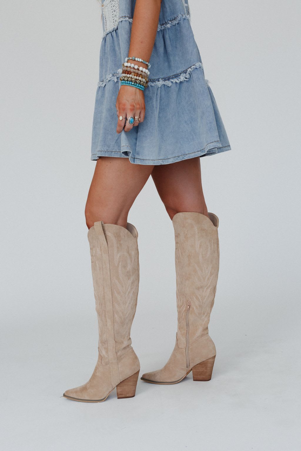 Mustang Embroidered Boots — Three Bird Nest