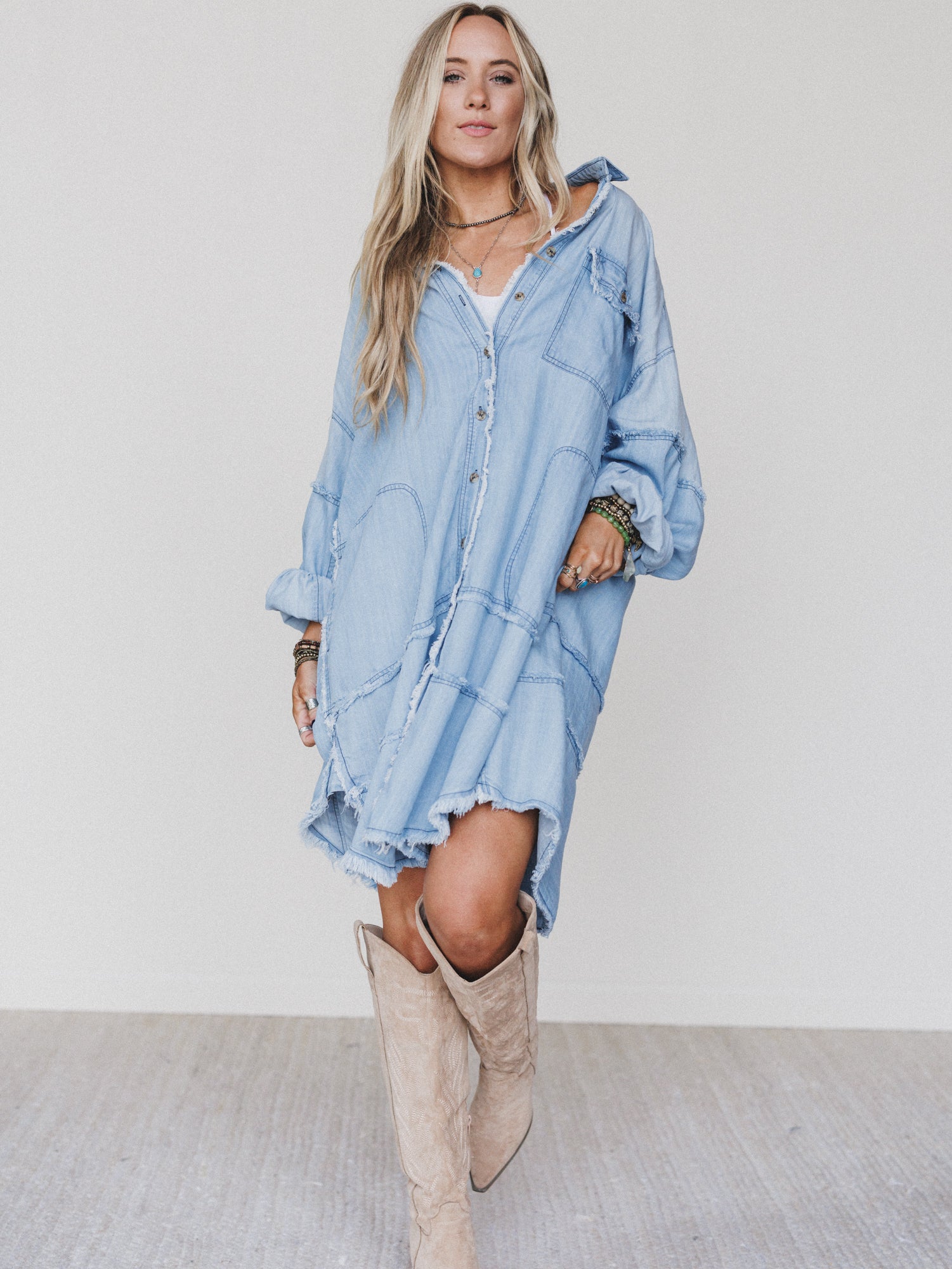 loose denim dress Vintage Shirt for Women Long Sleeve Button Font Jean Dress,Dark Blue,S at Amazon Women's Clothing store 10 37.8 72.4 14.4 20.5 33.1 M 8 13 Denim Dresses That Are