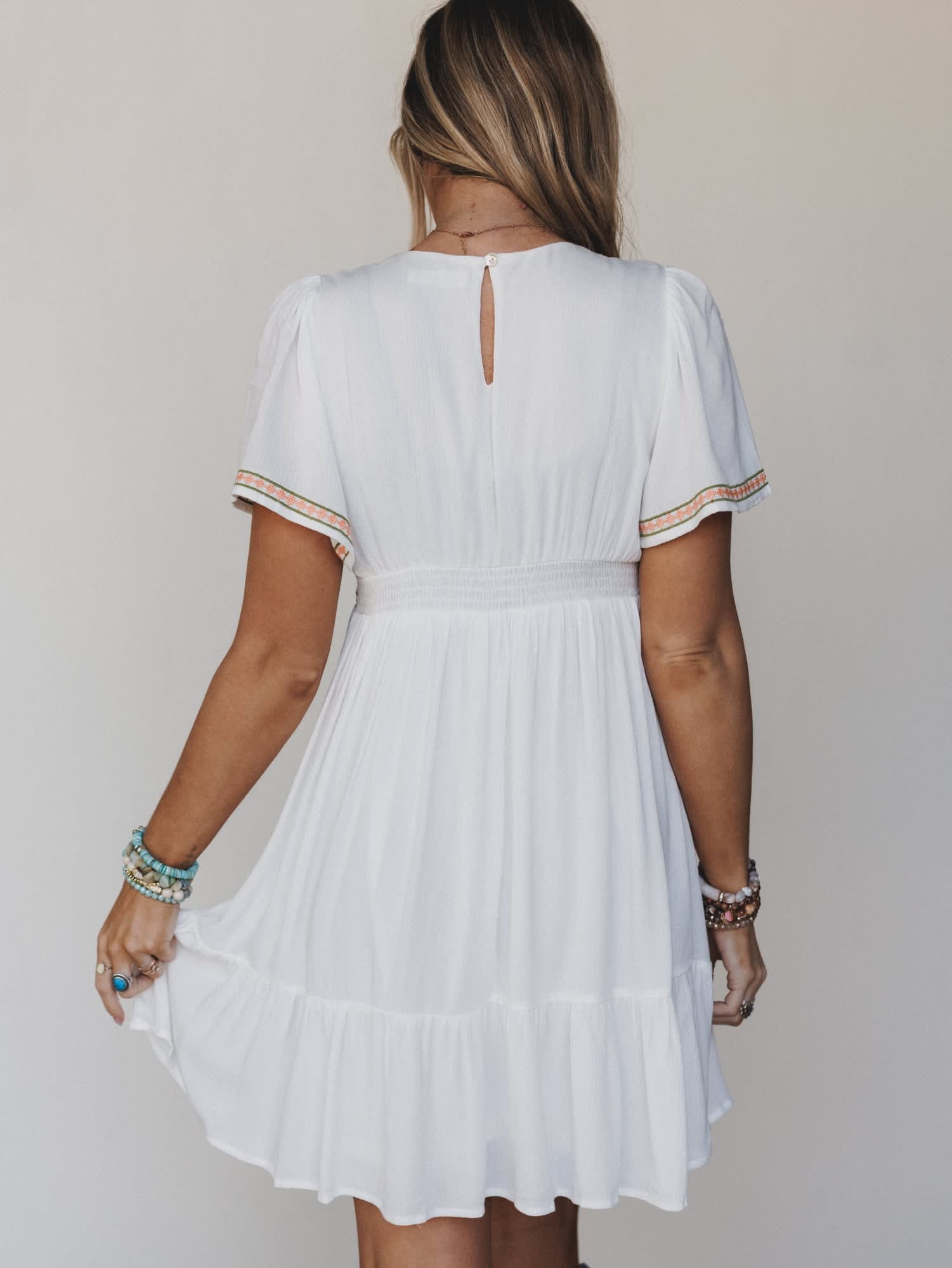 Magdaline Mini Dress - Women's Size M, White - Three Bird Nest Magdaline Mini Dress - Women's Size M, White - Three Bird Nest