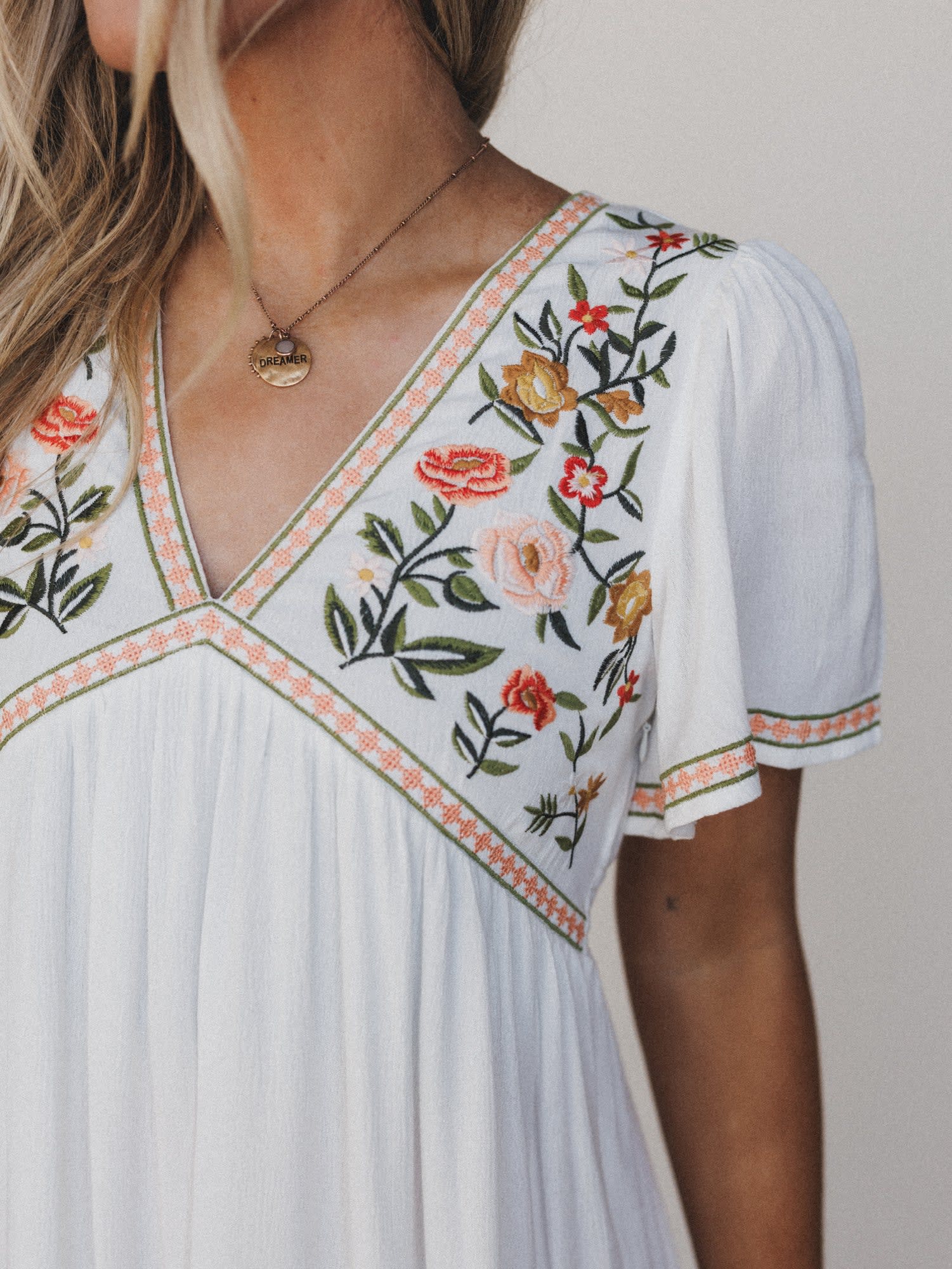 Magdaline Mini Dress - Women's Size M, White - Three Bird Nest Magdaline Mini Dress - Women's Size M, White - Three Bird Nest