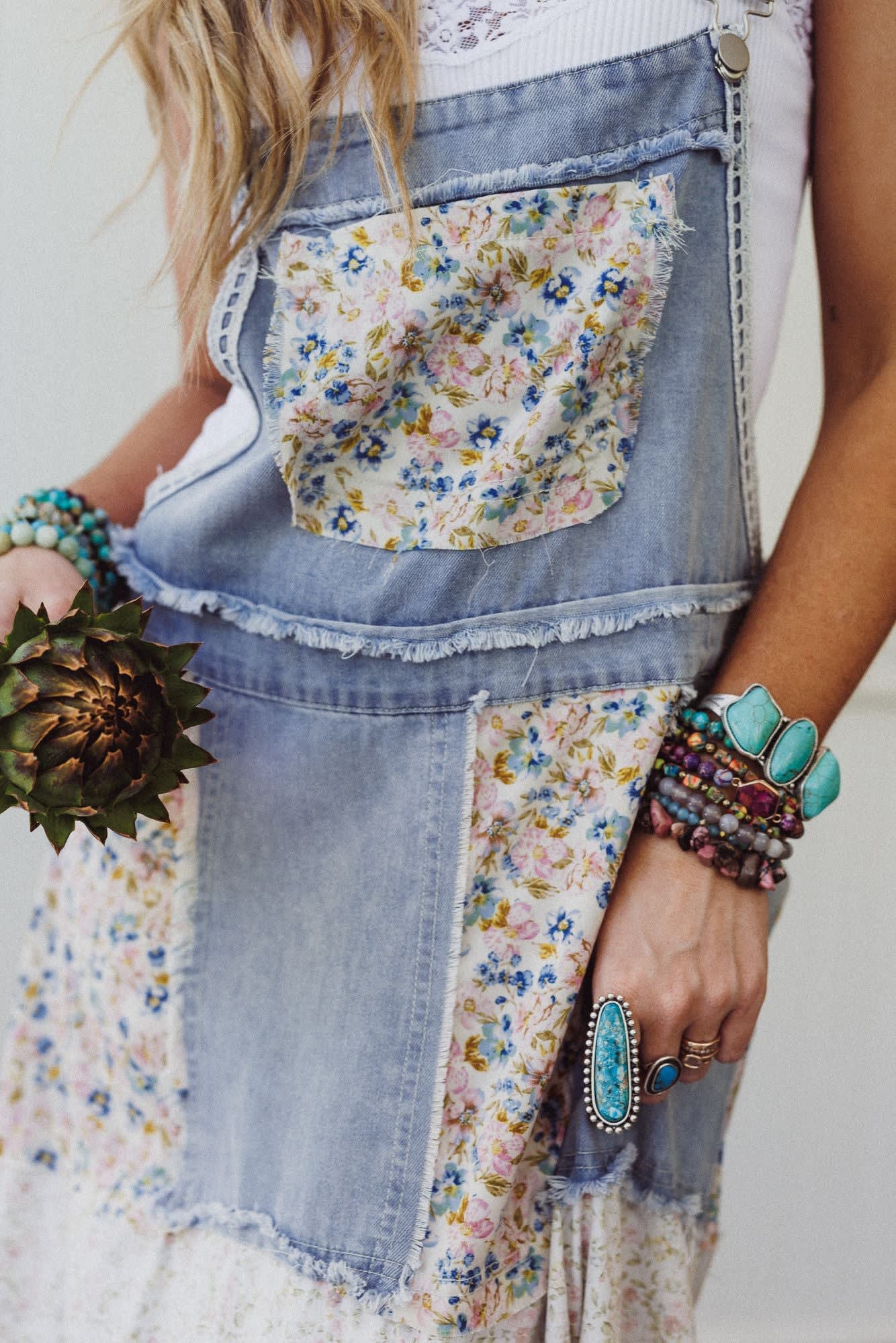 Sweetheart Charm Overalls Maxi Dress - Denim POL Clothing Sweetheart Charm Overalls Maxi Dress - Denim POL Clothing