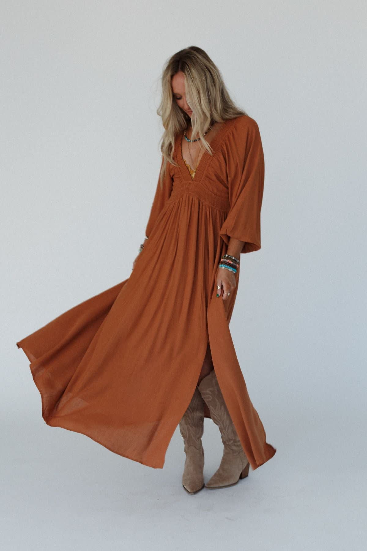 Wila Maxi Dress - Camel In Loom Wila Maxi Dress - Camel In Loom