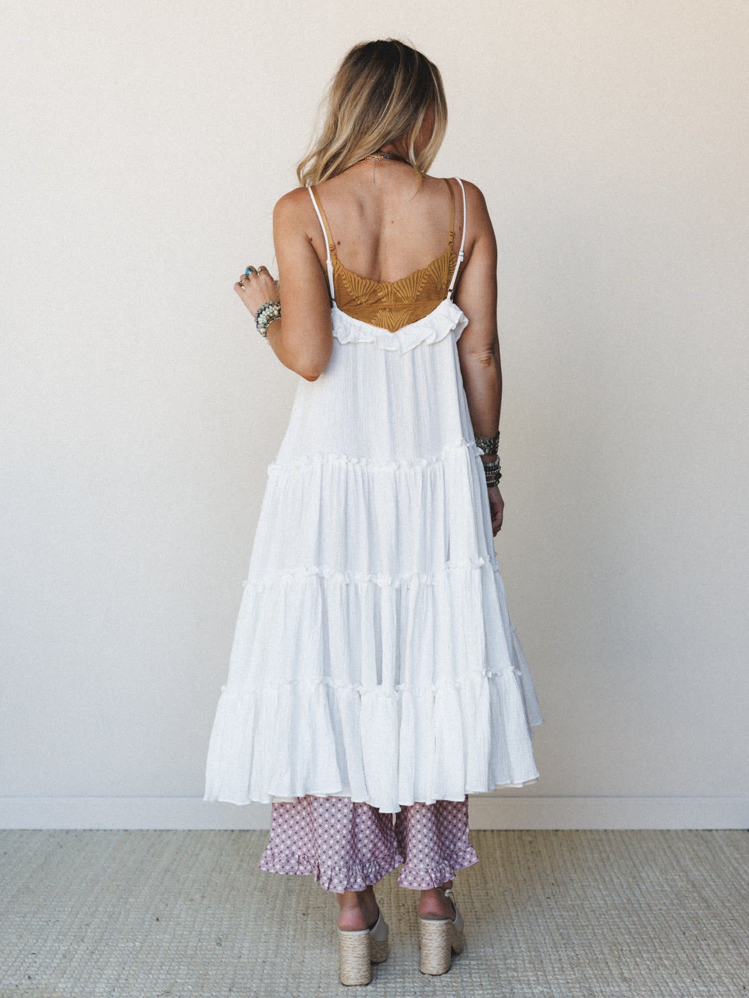 Truffles and Ruffles Dress - Ivory Mello Truffles and Ruffles Dress - Ivory Mello