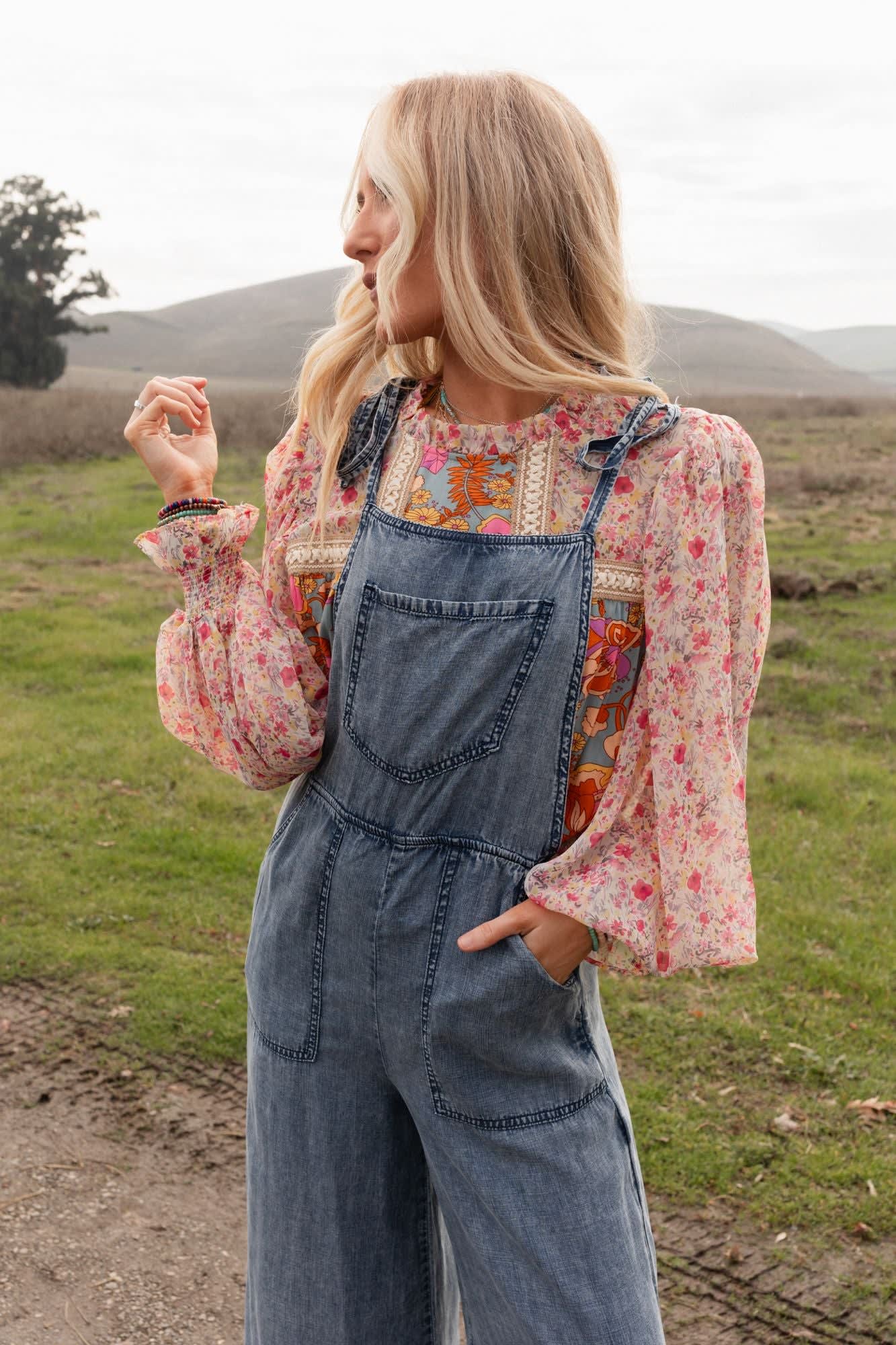 トップス leinwande Flower Bubble Sleeve Top Flower Bubble Sleeve Top/Orange | leinwände | ラインヴァンド