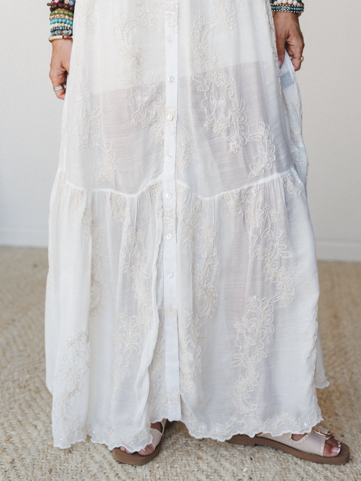 boho white maxi dress Tassel Off-White / One Size Select the garment that is closest to your body measurements Savannah Maxi Dress - Natural-