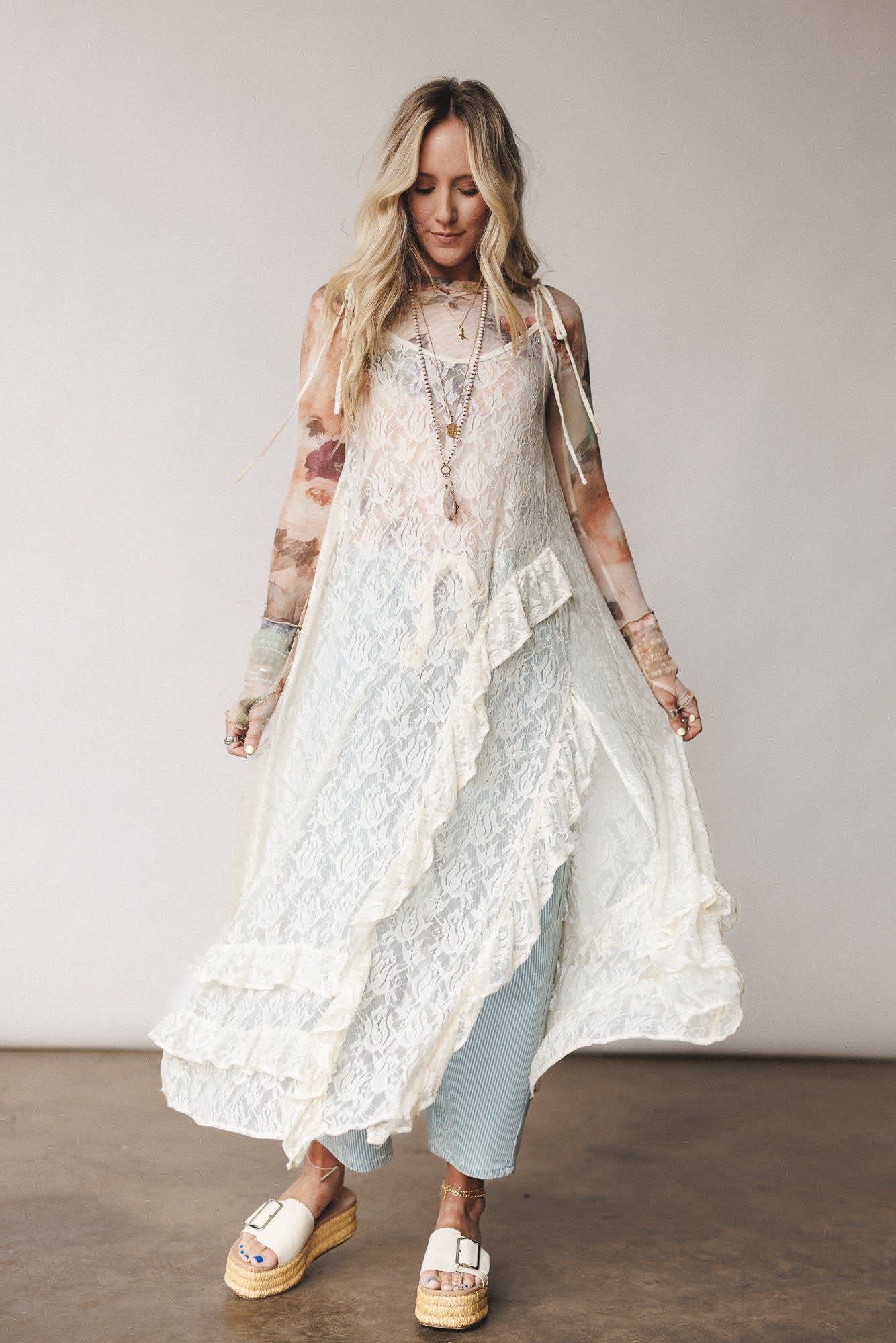 Sweet Perfection Layering Maxi Dress - Cream Promesa Sweet Perfection Layering Maxi Dress - Cream Promesa
