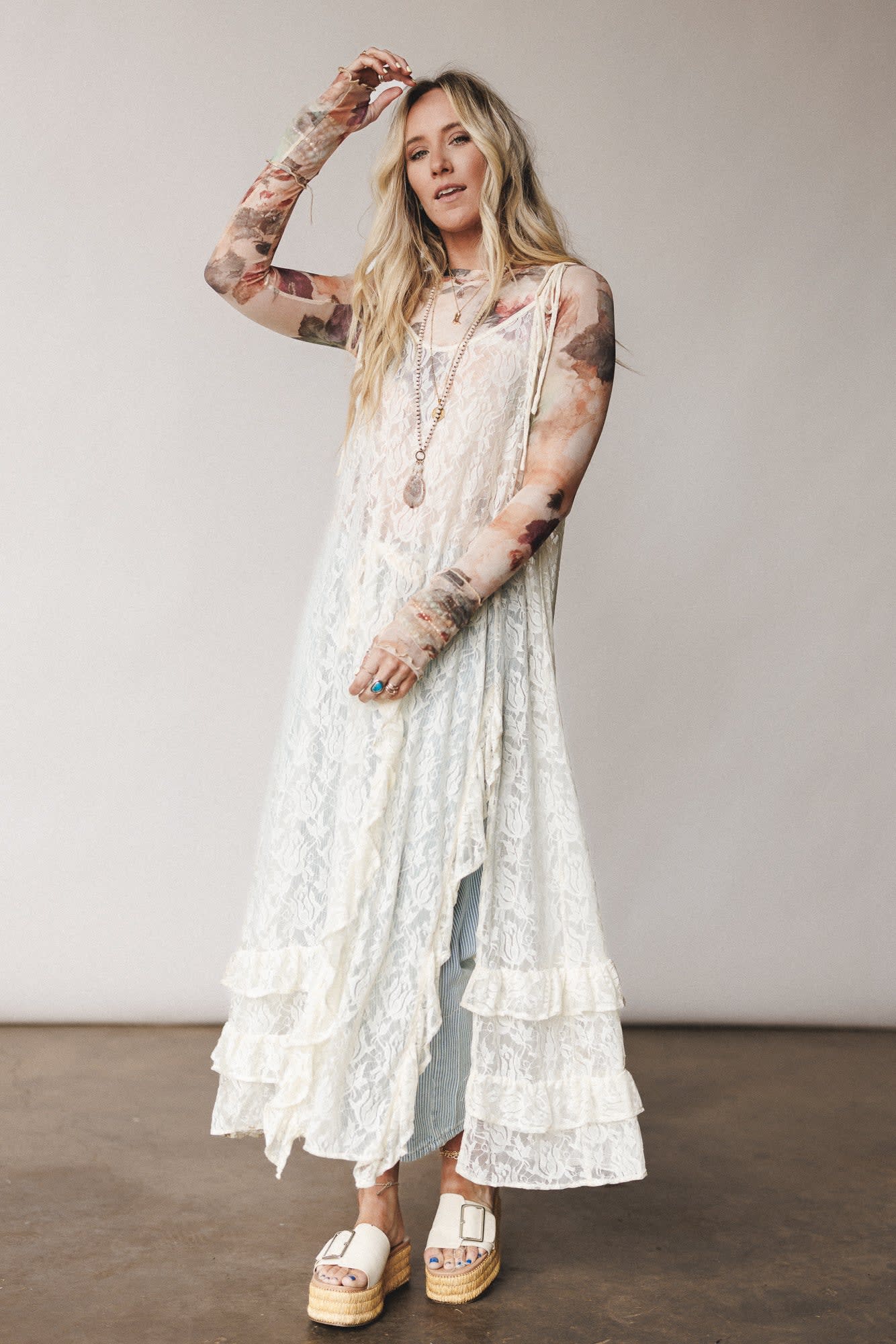 Sweet Perfection Layering Maxi Dress - Cream Promesa Sweet Perfection Layering Maxi Dress - Cream Promesa