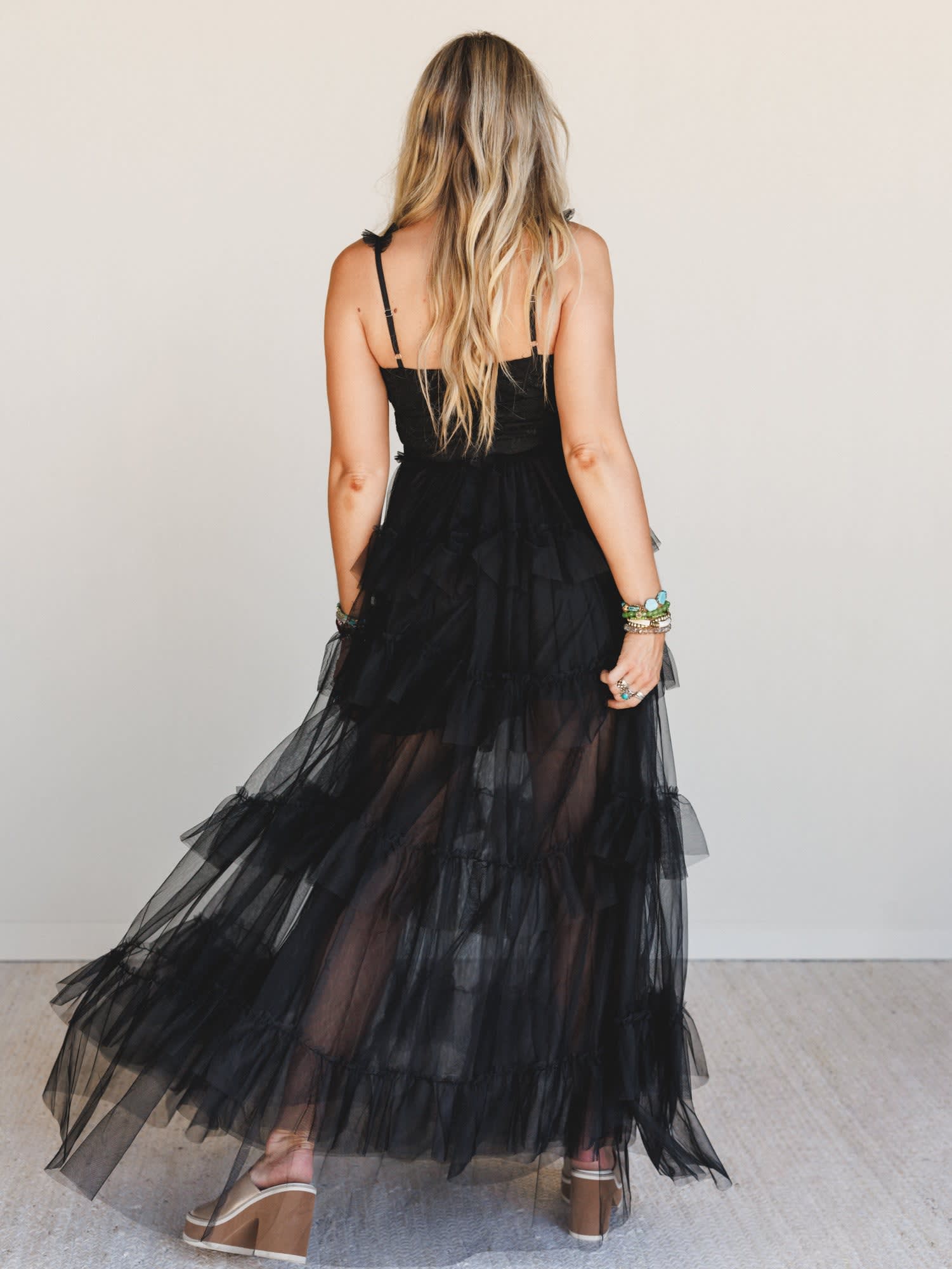 Isley Lace Tiered Maxi Dress - Women's Size M, Black - Three Bird Nest Isley Lace Tiered Maxi Dress - Women's Size M, Black - Three Bird Nest