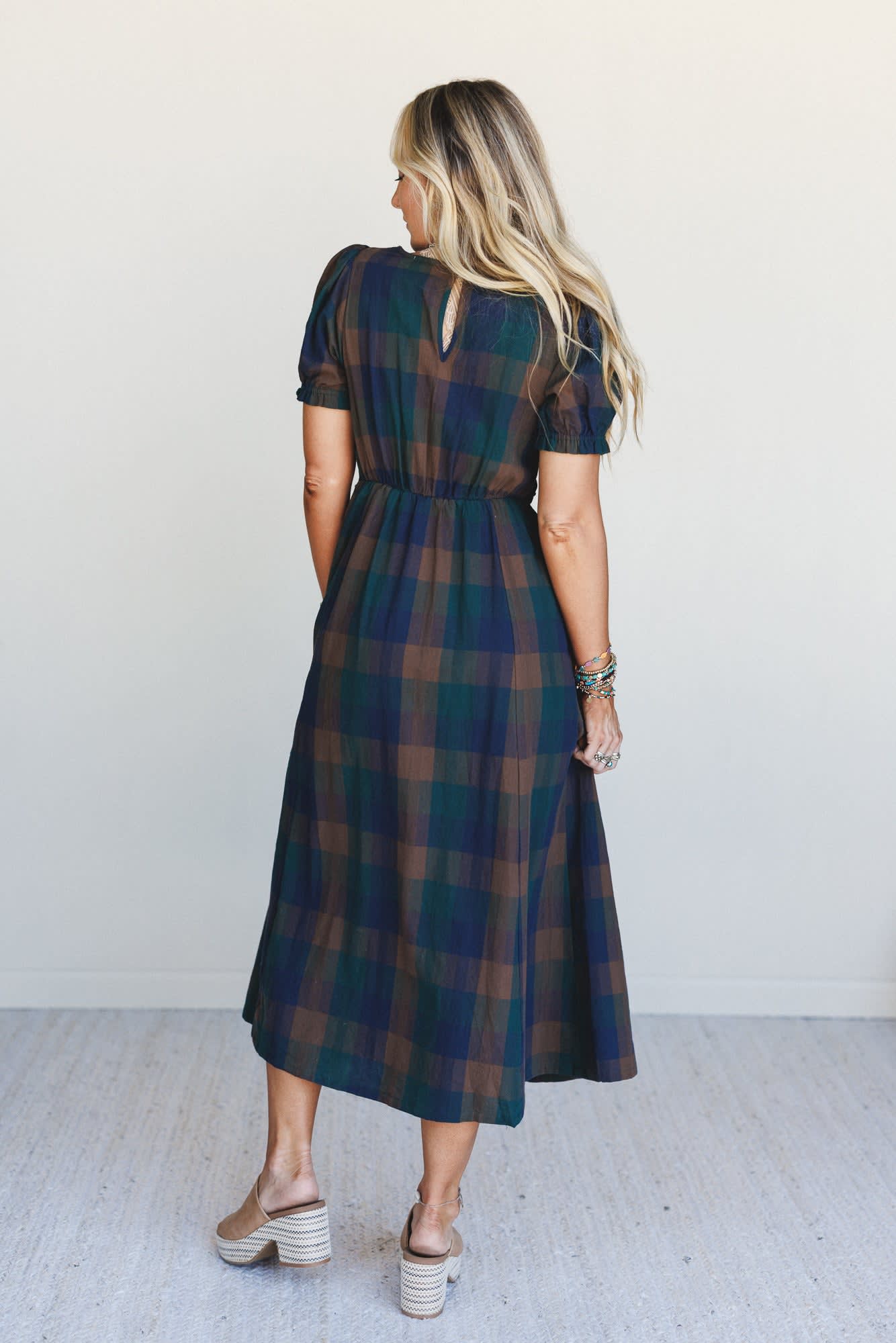 Darling Days Plaid Dress - Women's Size S, Green - Three Bird Nest Darling Days Plaid Dress - Women's Size S, Green - Three Bird Nest