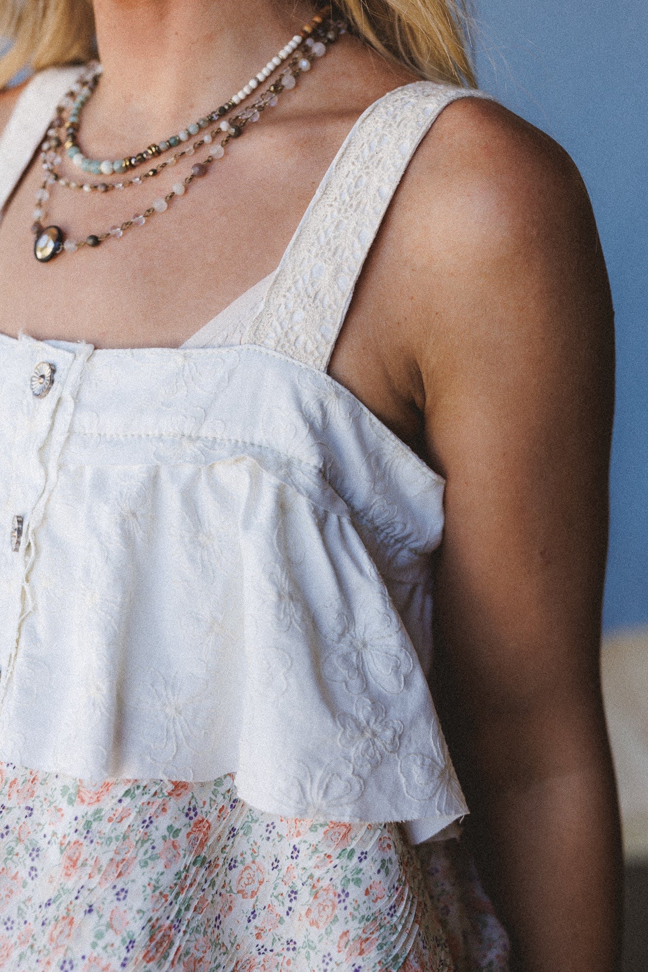 pol denim dress POL Light Wash Denim Button Suspender Mini Dress
