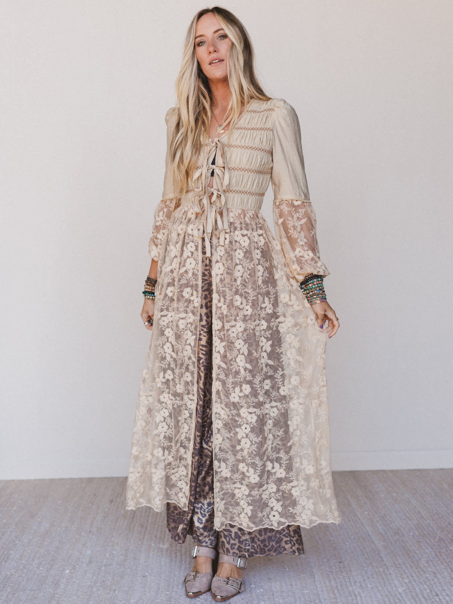 long sleeve duster dress Pistachio Ribbed Collared Belted Long Sleeve Duster