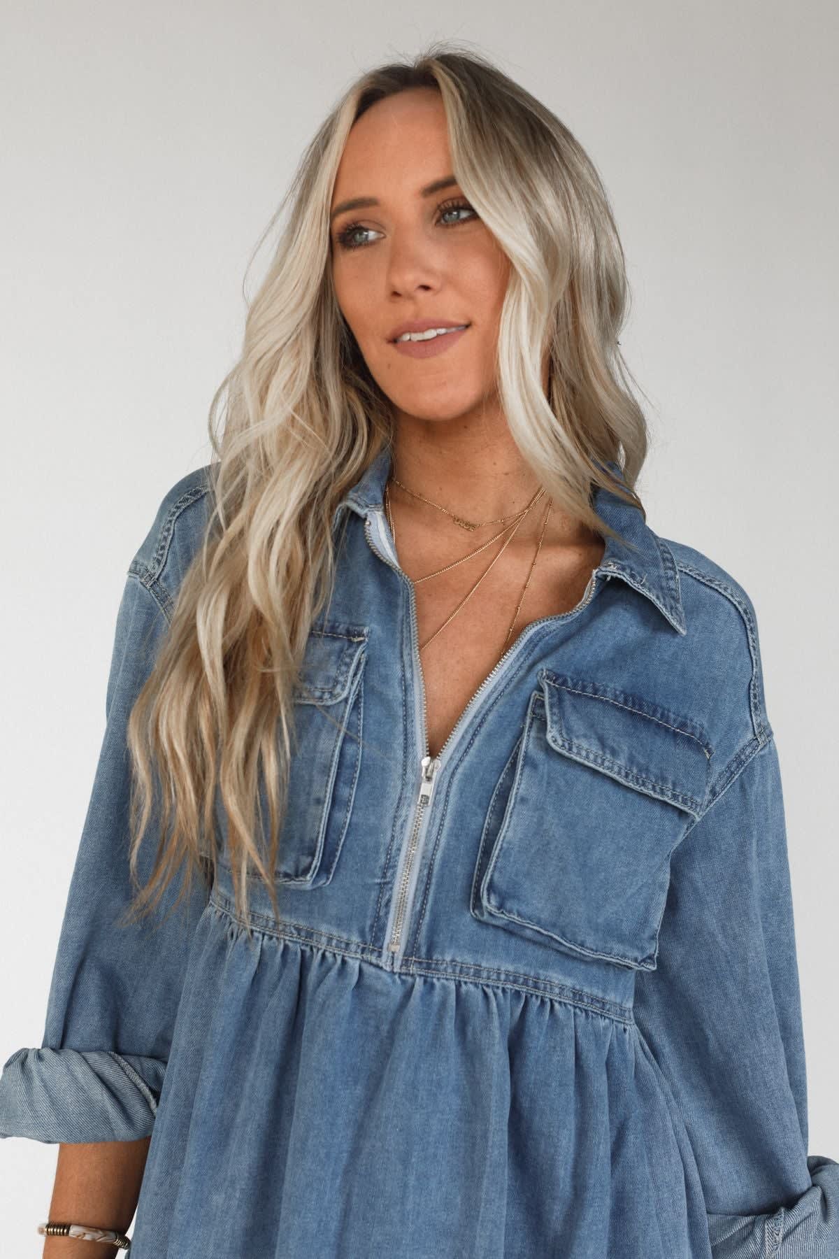 Wild Willow Denim Maxi Dress - Women's Size S, Denim Blue - Three Bird Nest Wild Willow Denim Maxi Dress - Women's Size S, Denim Blue - Three Bird Nest