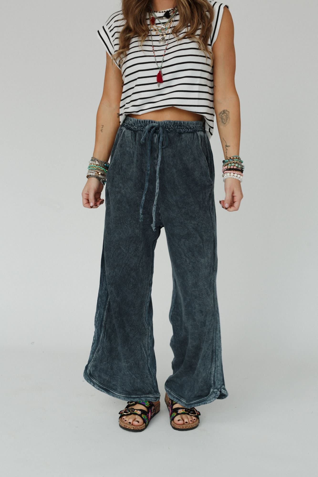 So Comfy Wide Leg Pant Cropped Length — Three Bird Nest