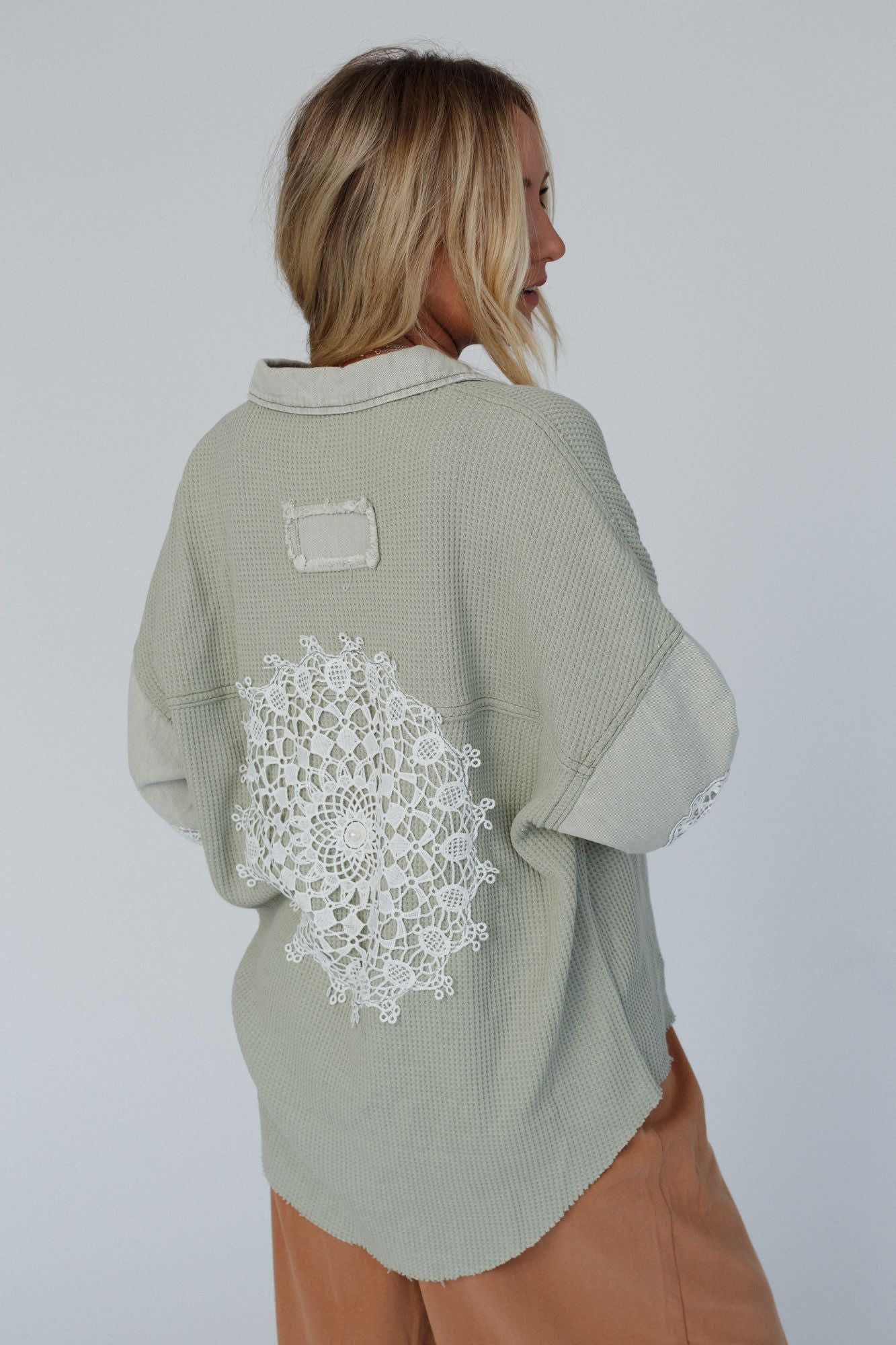 Way Home Patch Detail Shacket — Three Bird Nest