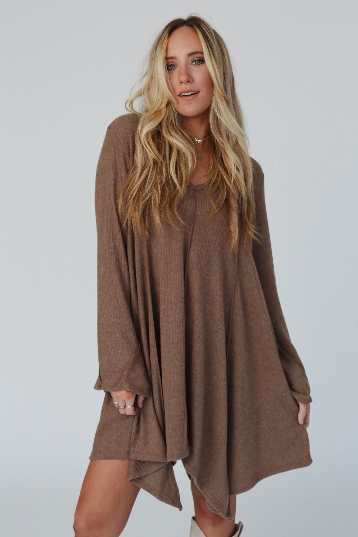 The Nest Golden Hour Long Bell Sleeve Tunic Dress in Rust by Three Bird Nest The Nest Golden Hour Long Bell Sleeve Tunic Dress in Rust by Three Bird Nest